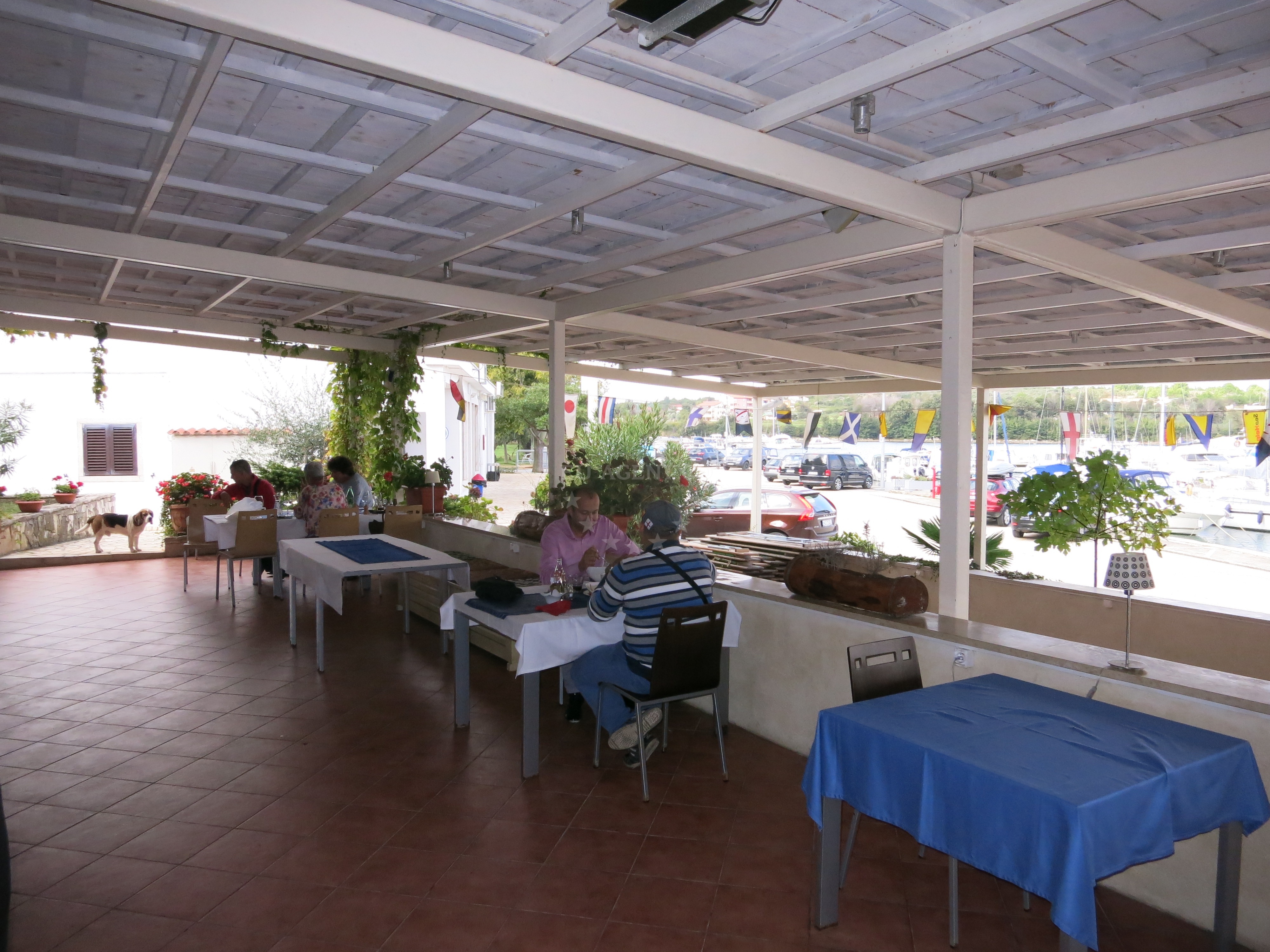 Dining area with views of the Adriatic Sea at Boccaporta Restaurant