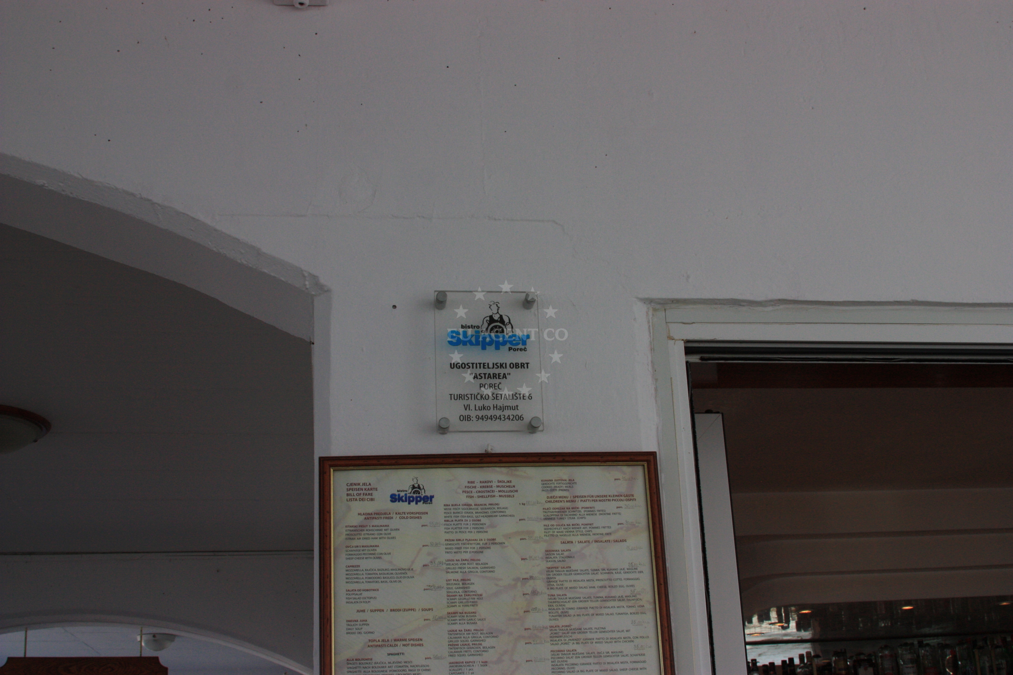 Skipper Restaurant exterior with nautical decor and Adriatic views