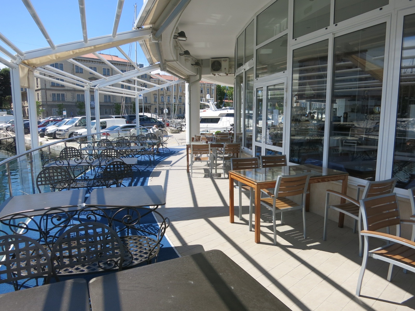 Buffet Torta Restaurant in Pula, Croatia with a view of ACI Marina Pula