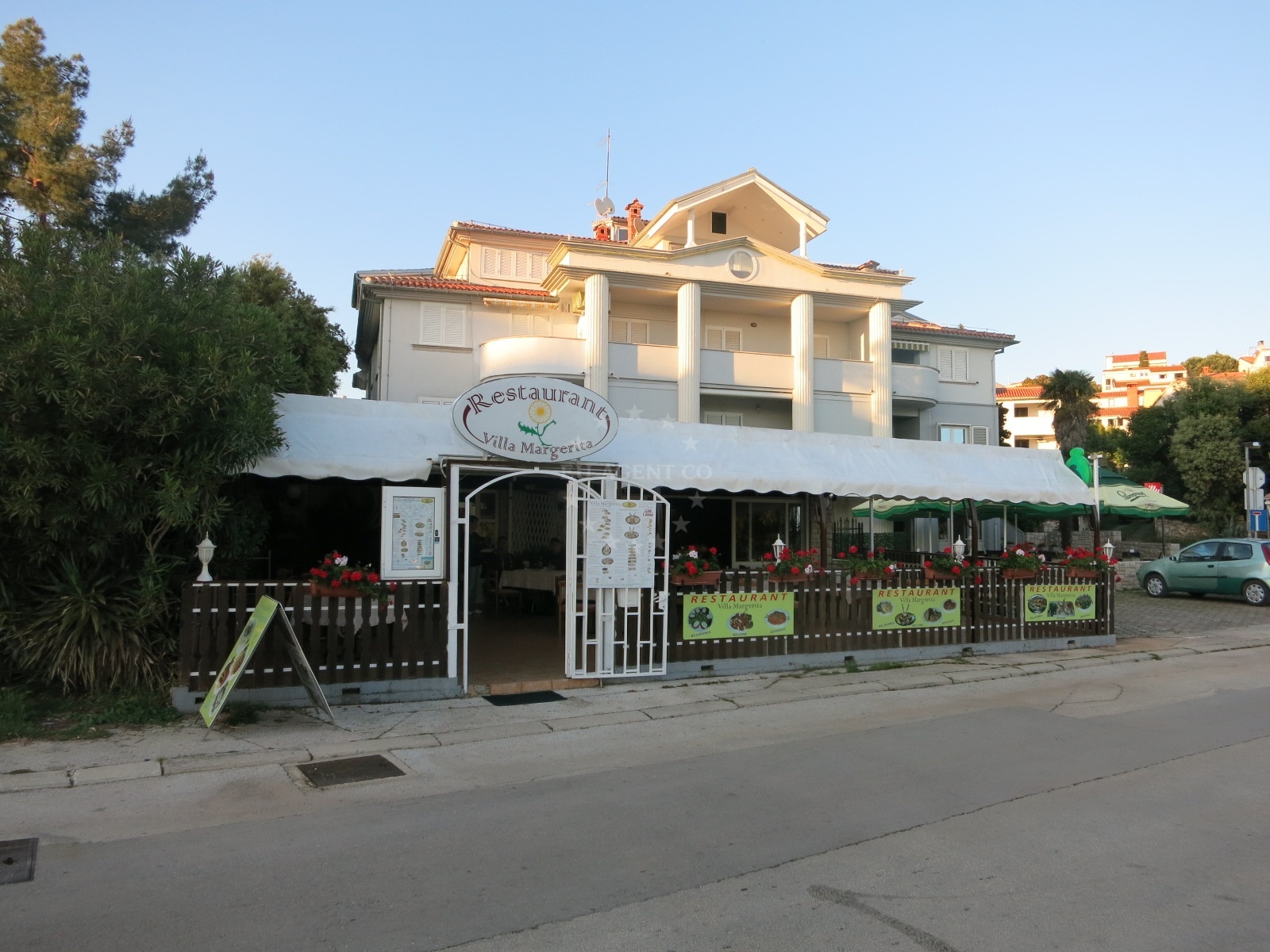 Restaurant Villa Margerita in Pula, Croatia, overlooking the Adriatic Sea