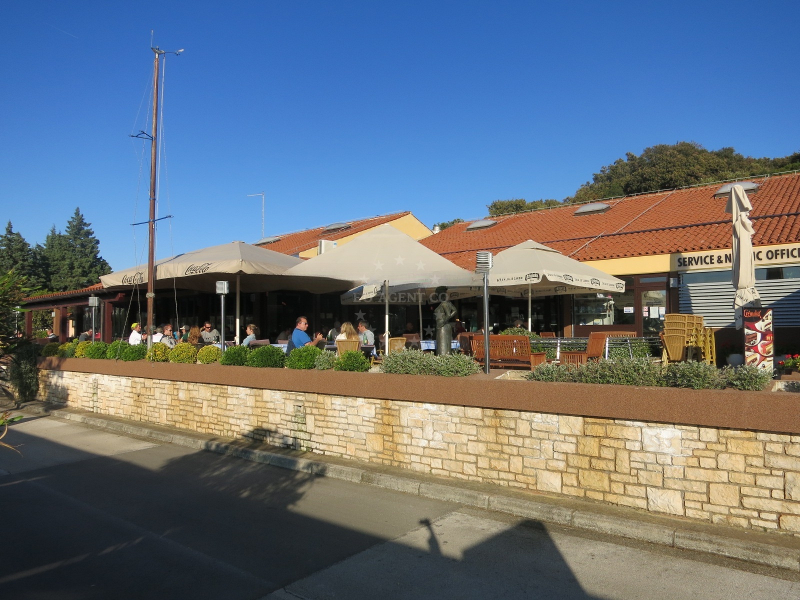 Volaria Restaurant in Pula, Croatia, overlooking the Adriatic Sea