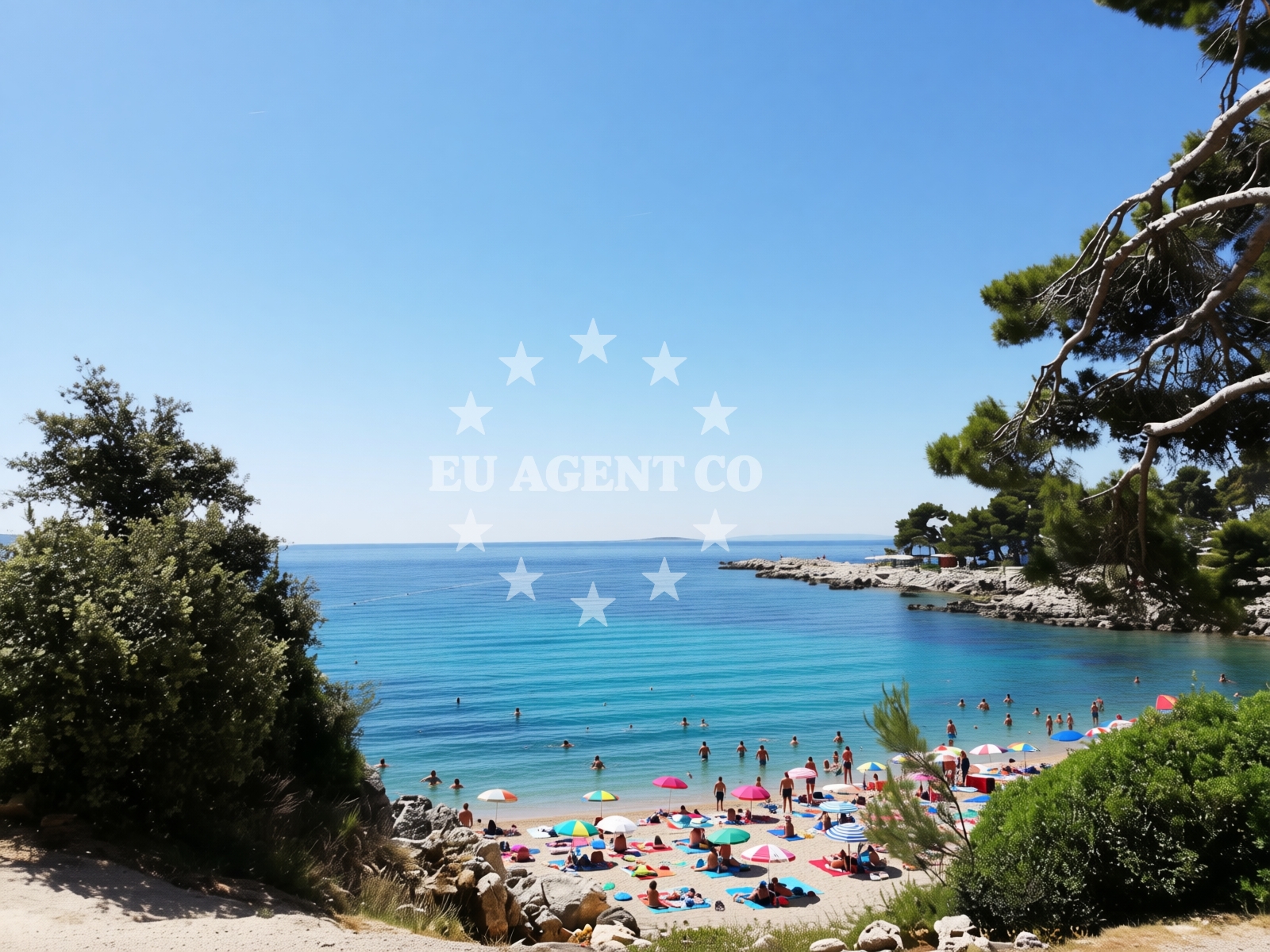 Restaurant in Suha Punta, Rab, Croatia with views of the Adriatic Sea