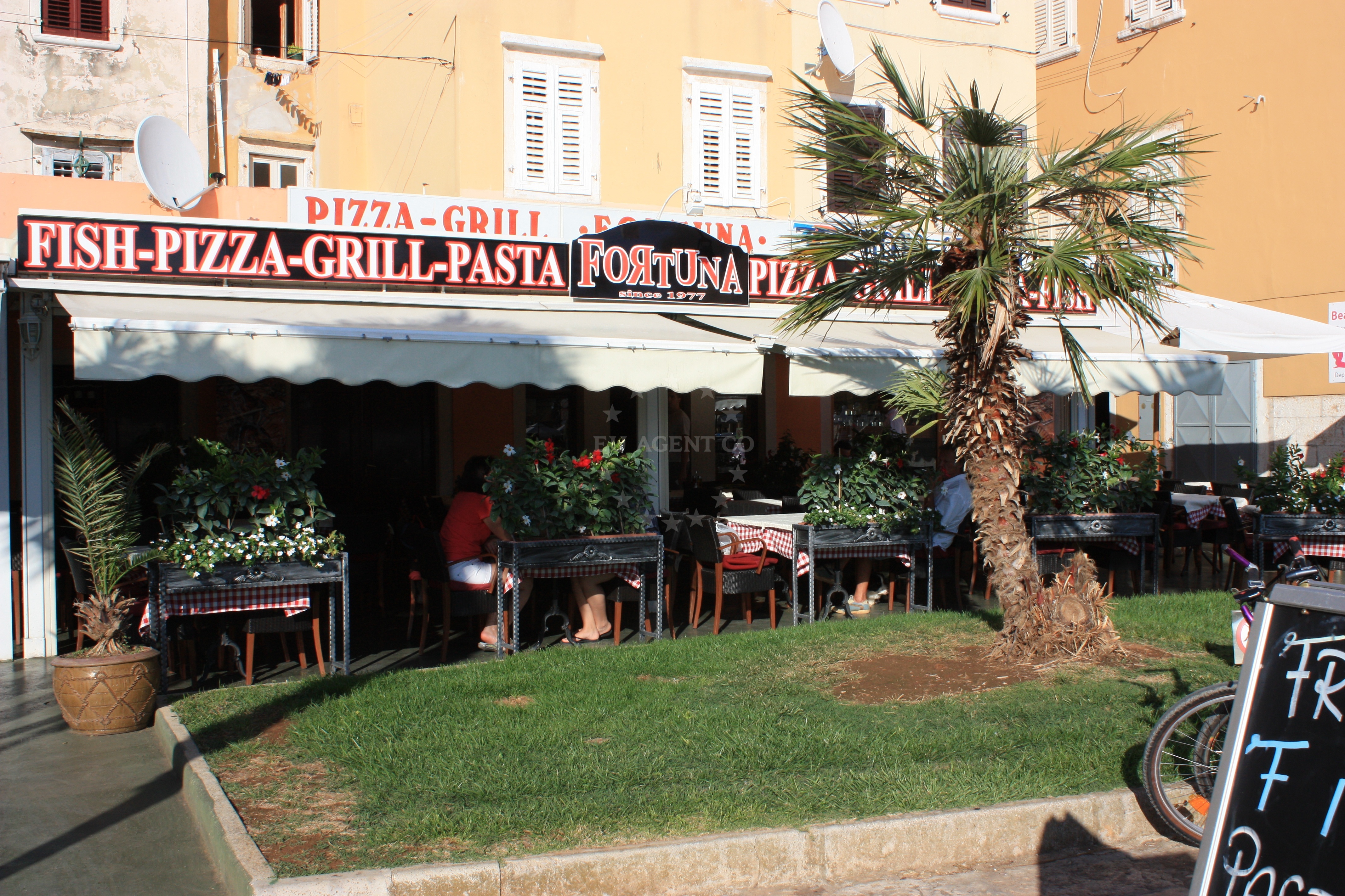View of ACI Marina Rovinj from Fortuna Restaurant