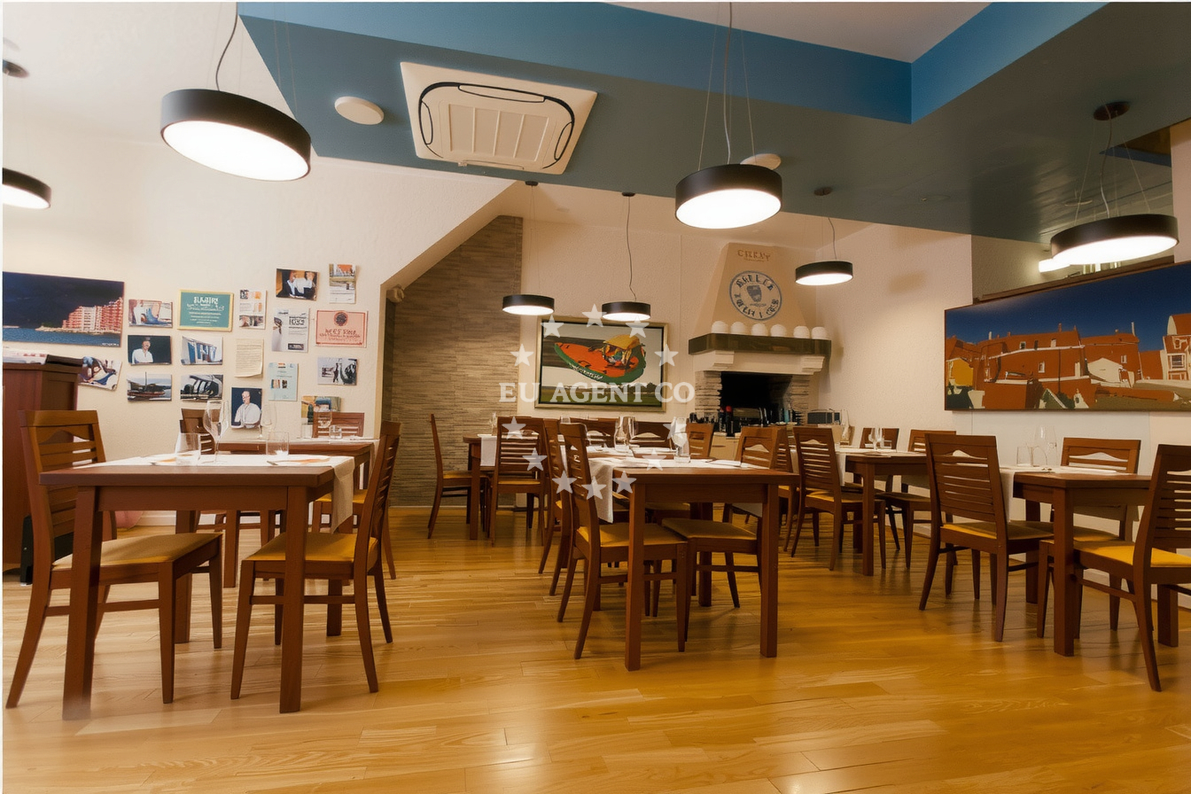 Rovinj harbor and Giannino Restaurant location