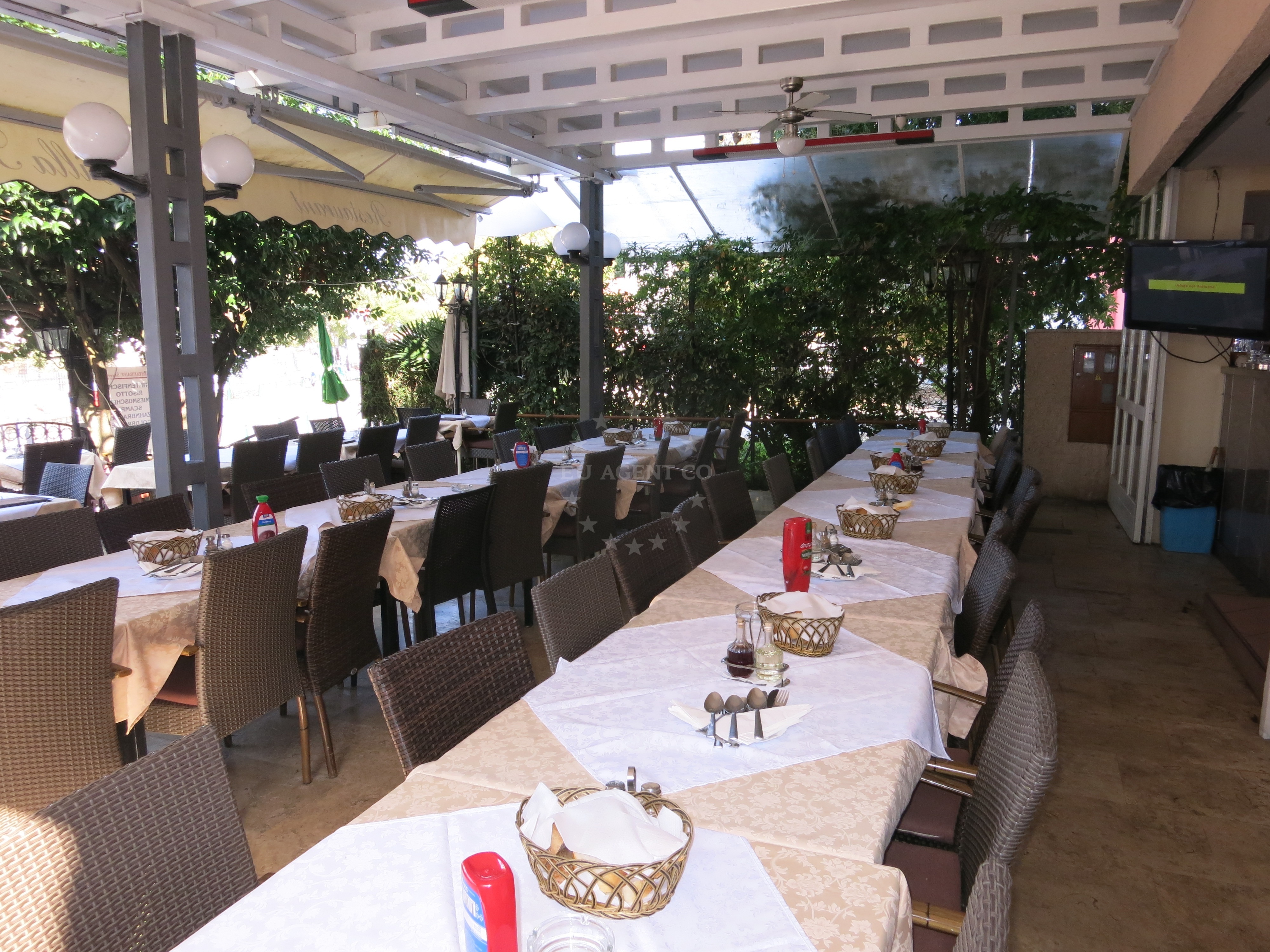 Dining area at Restaurant Skver with Adriatic sea views