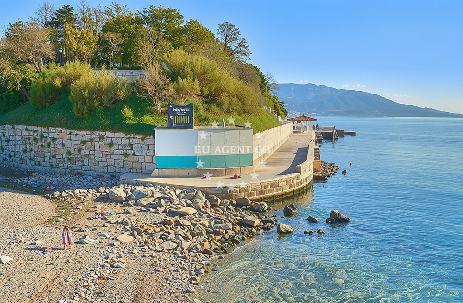 Riva Restaurant in Senj, Croatia, overlooking the Adriatic Sea