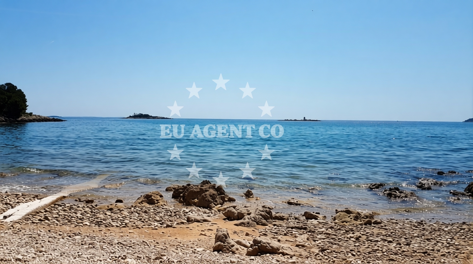 Scenic view of Sveti Andrija Island from the restaurant