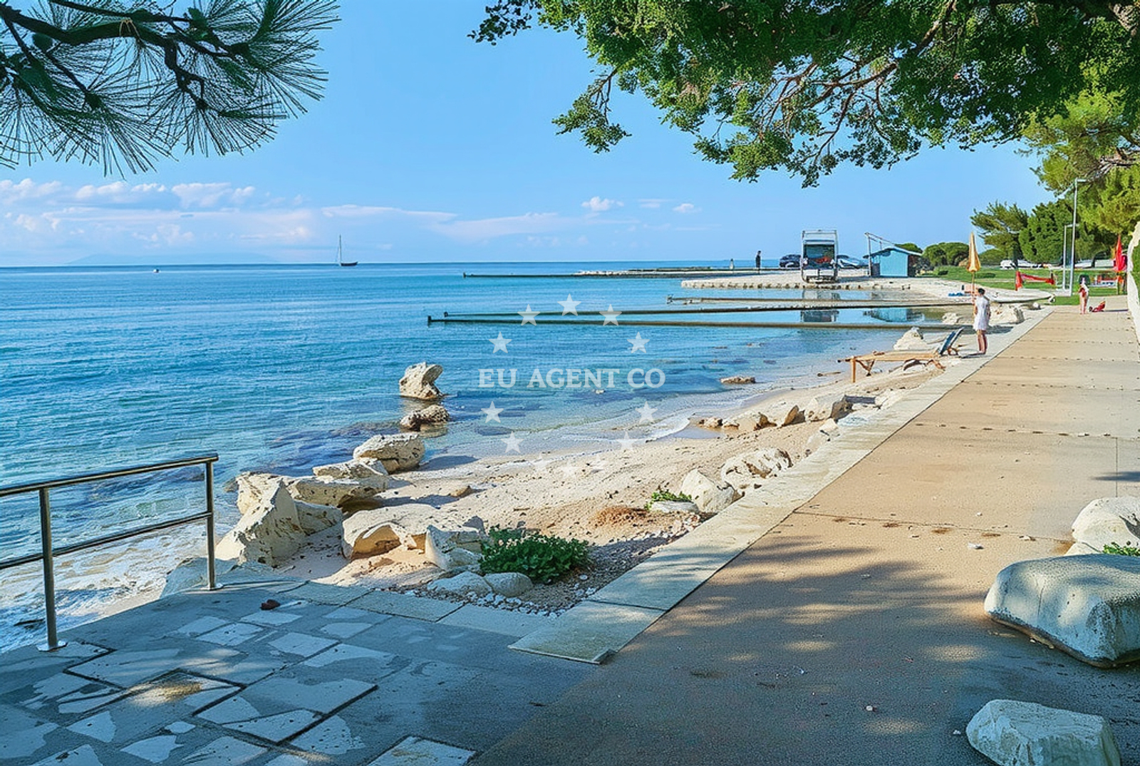 Lido Restaurant terrace overlooking Umag Marina