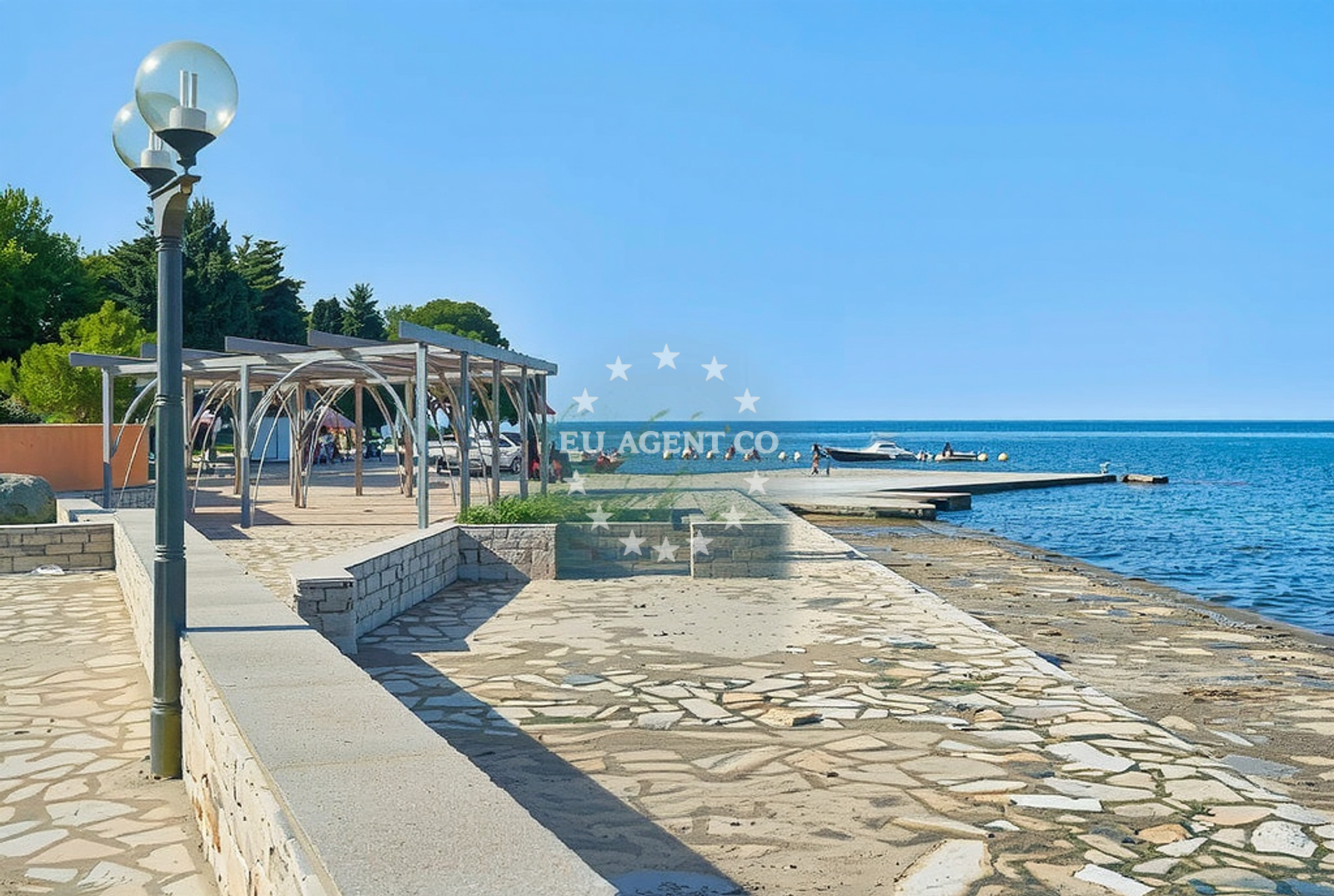 Winter fireplace at Lido Restaurant, Umag