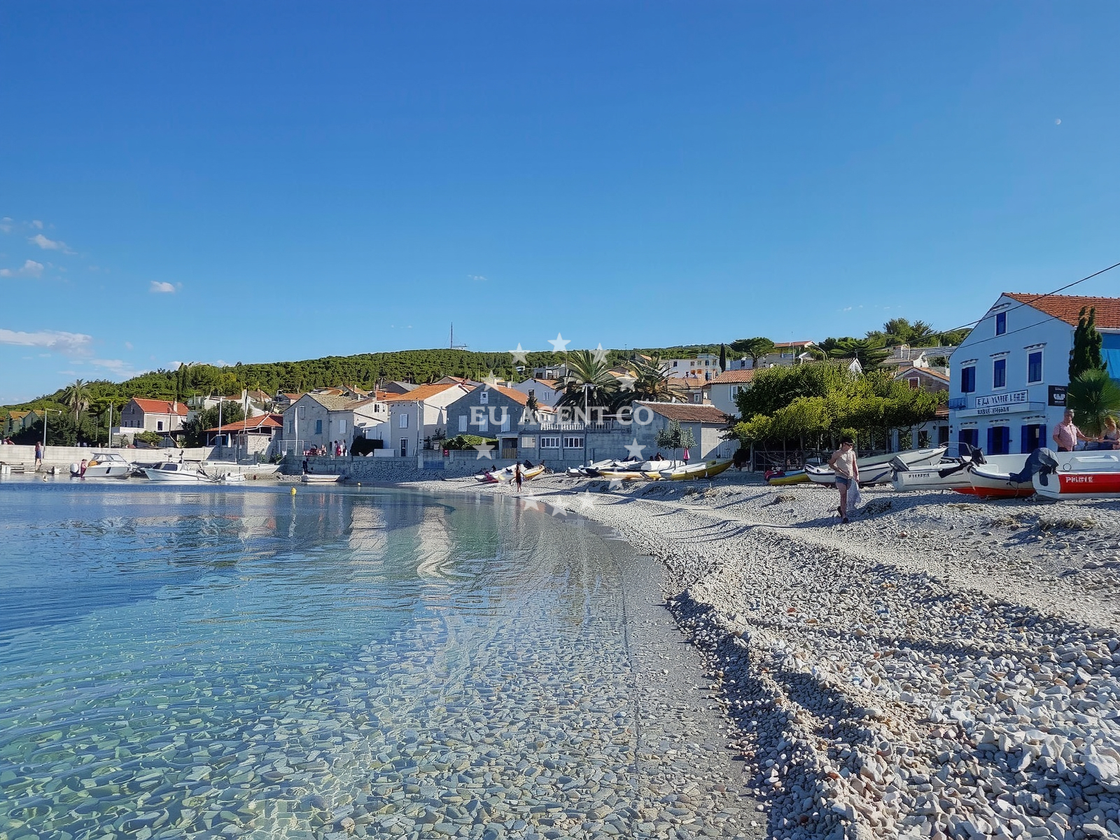 Restaurant in Unije, Croatia, overlooking the Adriatic Sea