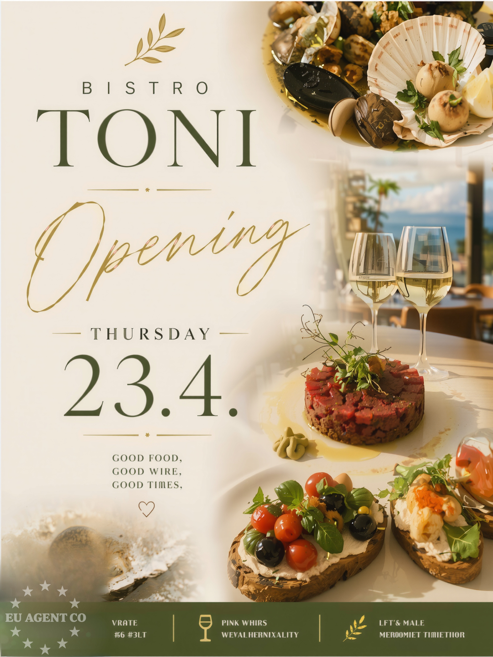 A coastal restaurant in Vantacici, Istria and Kvarner, overlooking the Adriatic Sea