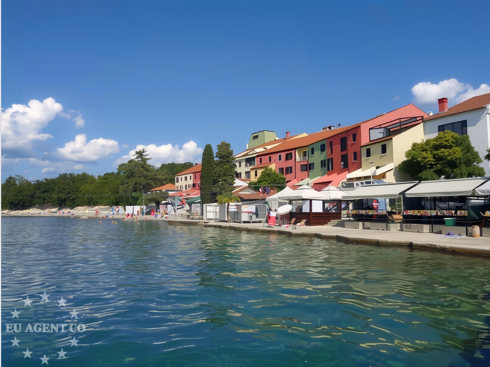Buoy field near the restaurant in Vantacici, Istria and Kvarner