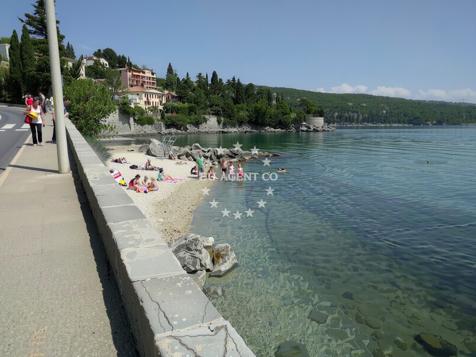 Plavi Podrum Restaurant exterior overlooking the Adriatic Sea in Volosko