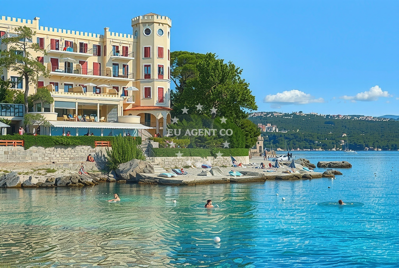 Panoramic view of the Adriatic Sea from Plavi Podrum