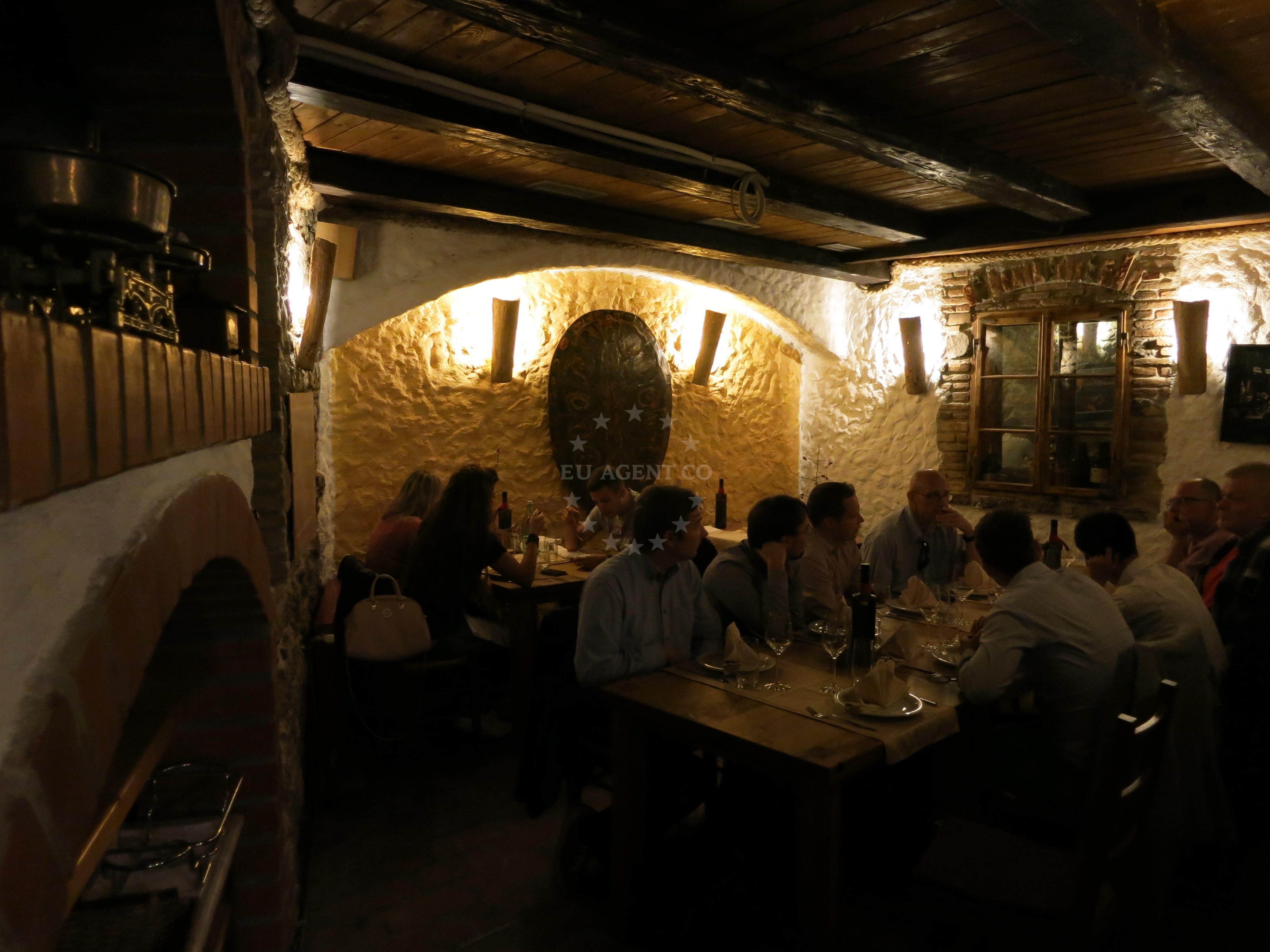 Cozy dining area at Tramerka Restaurant in Volosko