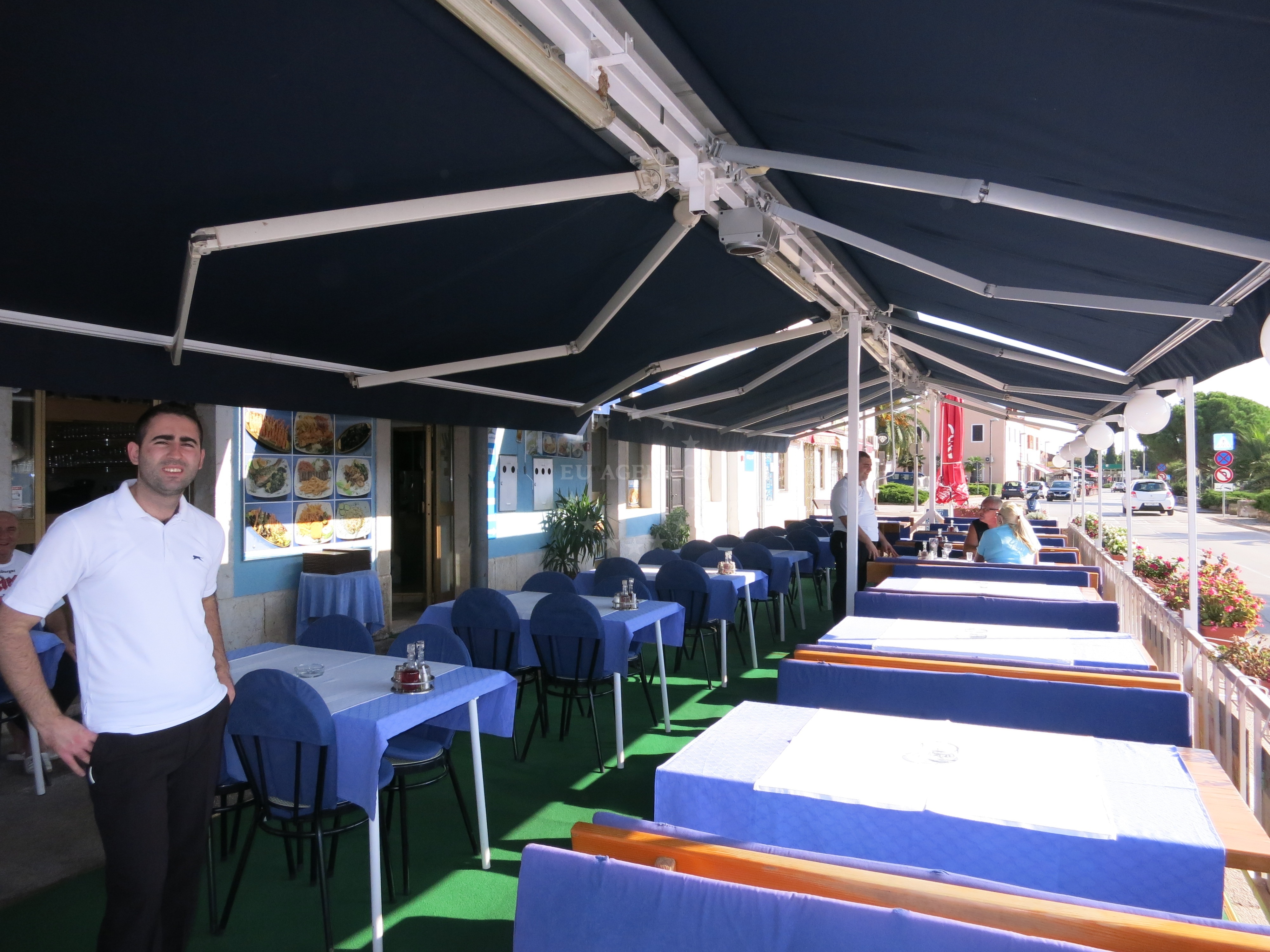 Dining area at Al Mare Restaurant, Vrsar, Croatia