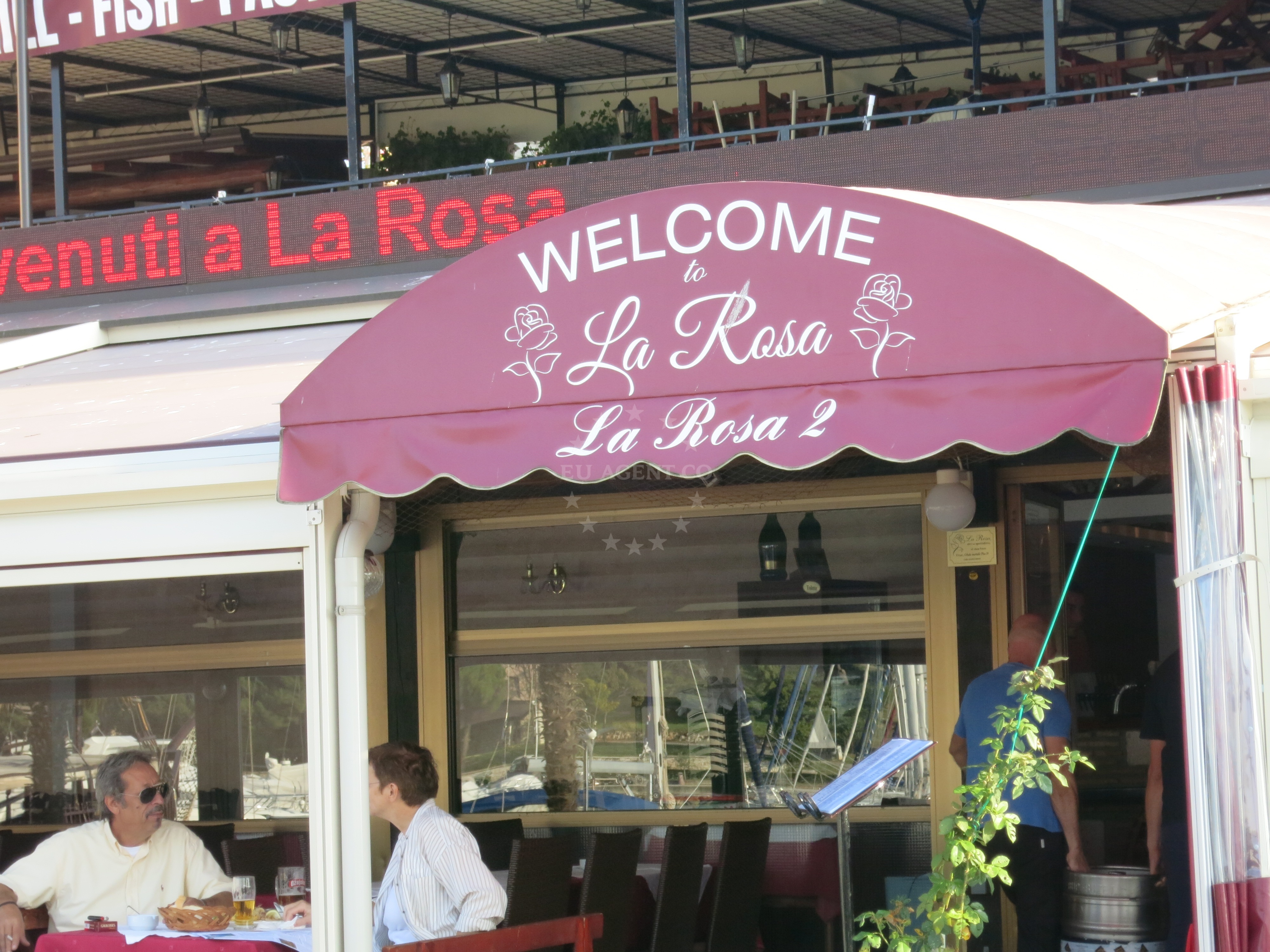 Istrian cuisine at La Rosa 2 Restaurant with view of Vrsar Marina