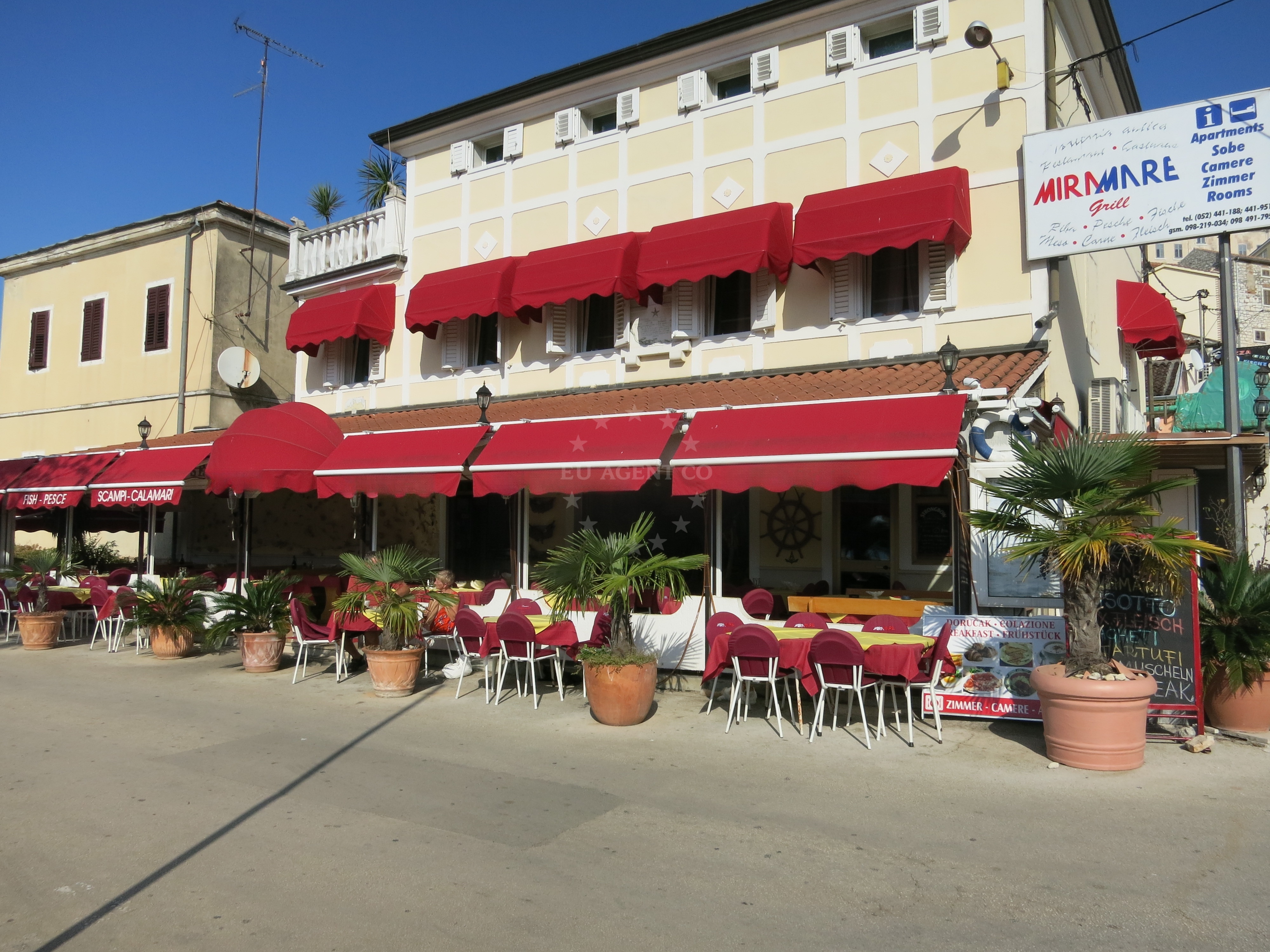 Miramare Restaurant exterior with Adriatic Sea view