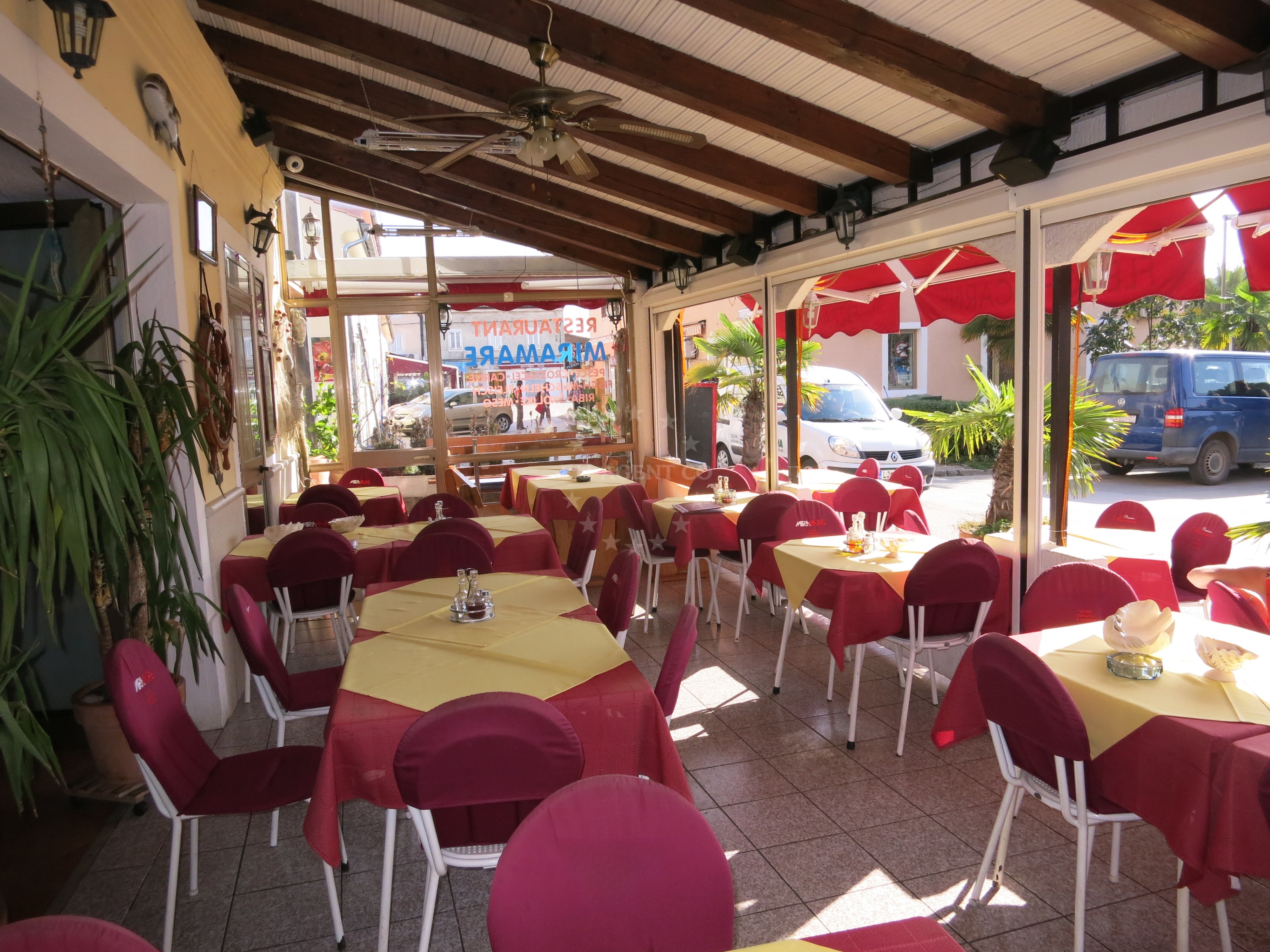 Miramare Restaurant dining area near Marina Vrsar