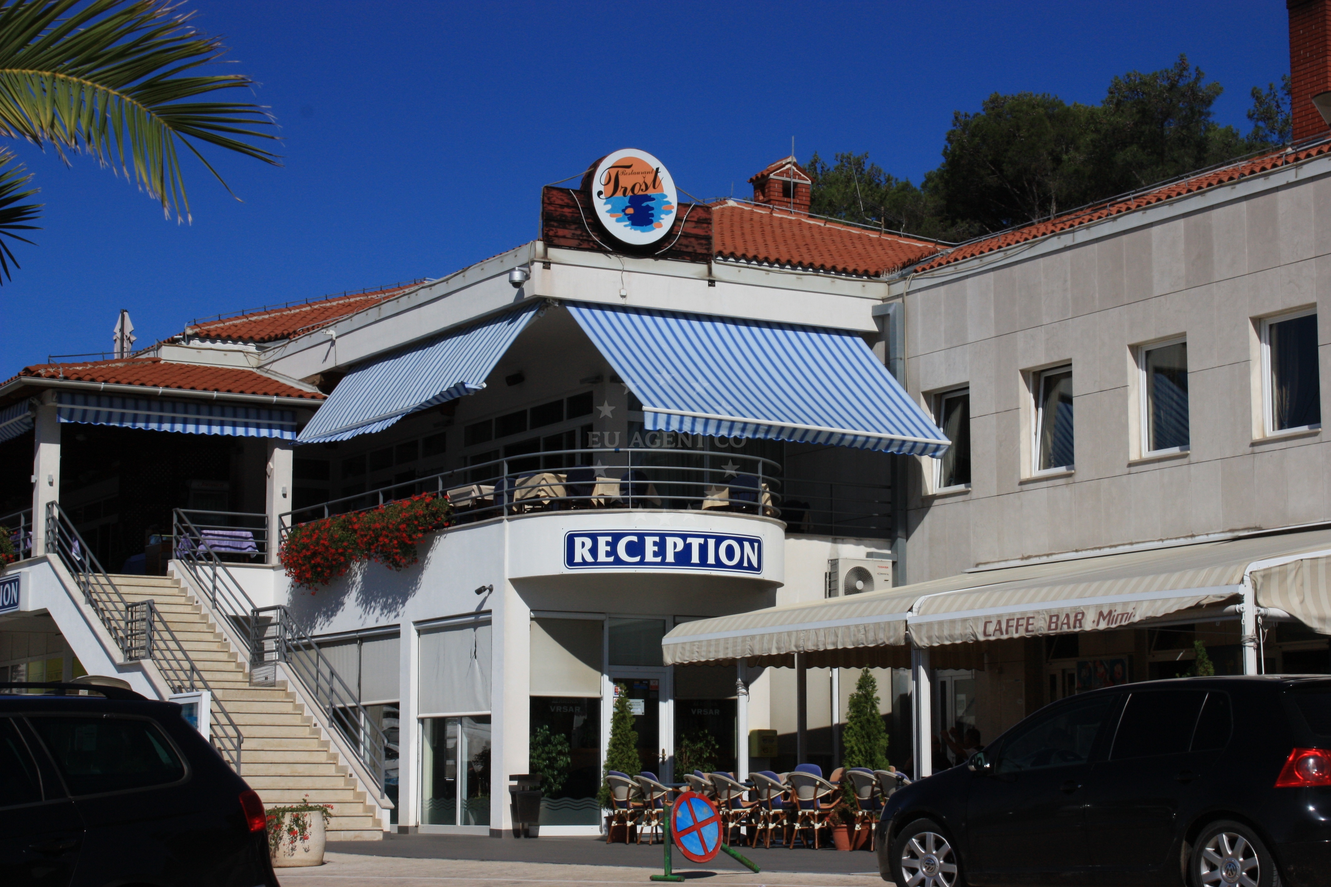 Restaurant Trost exterior with Adriatic Sea view