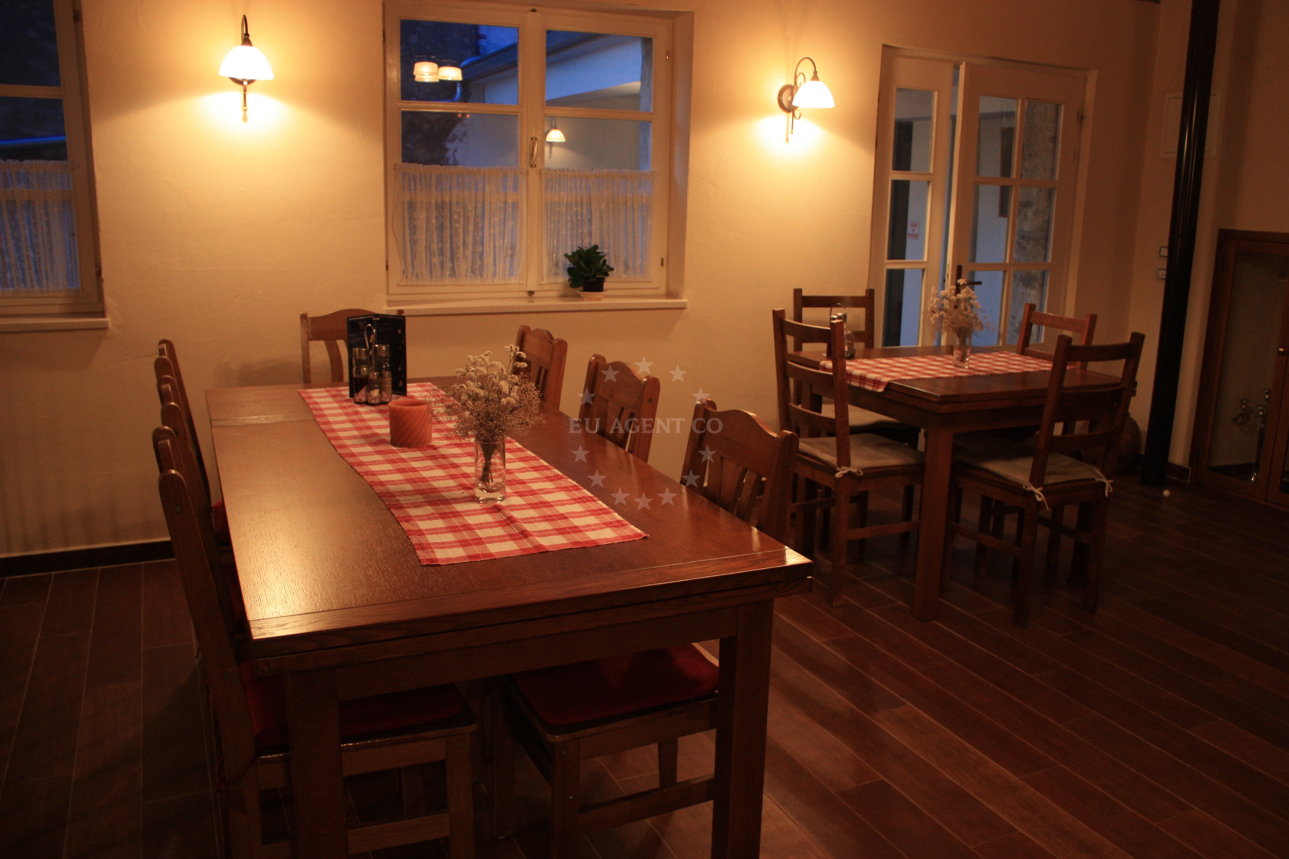 Dining terrace at Konoba Vapor with Adriatic Sea views