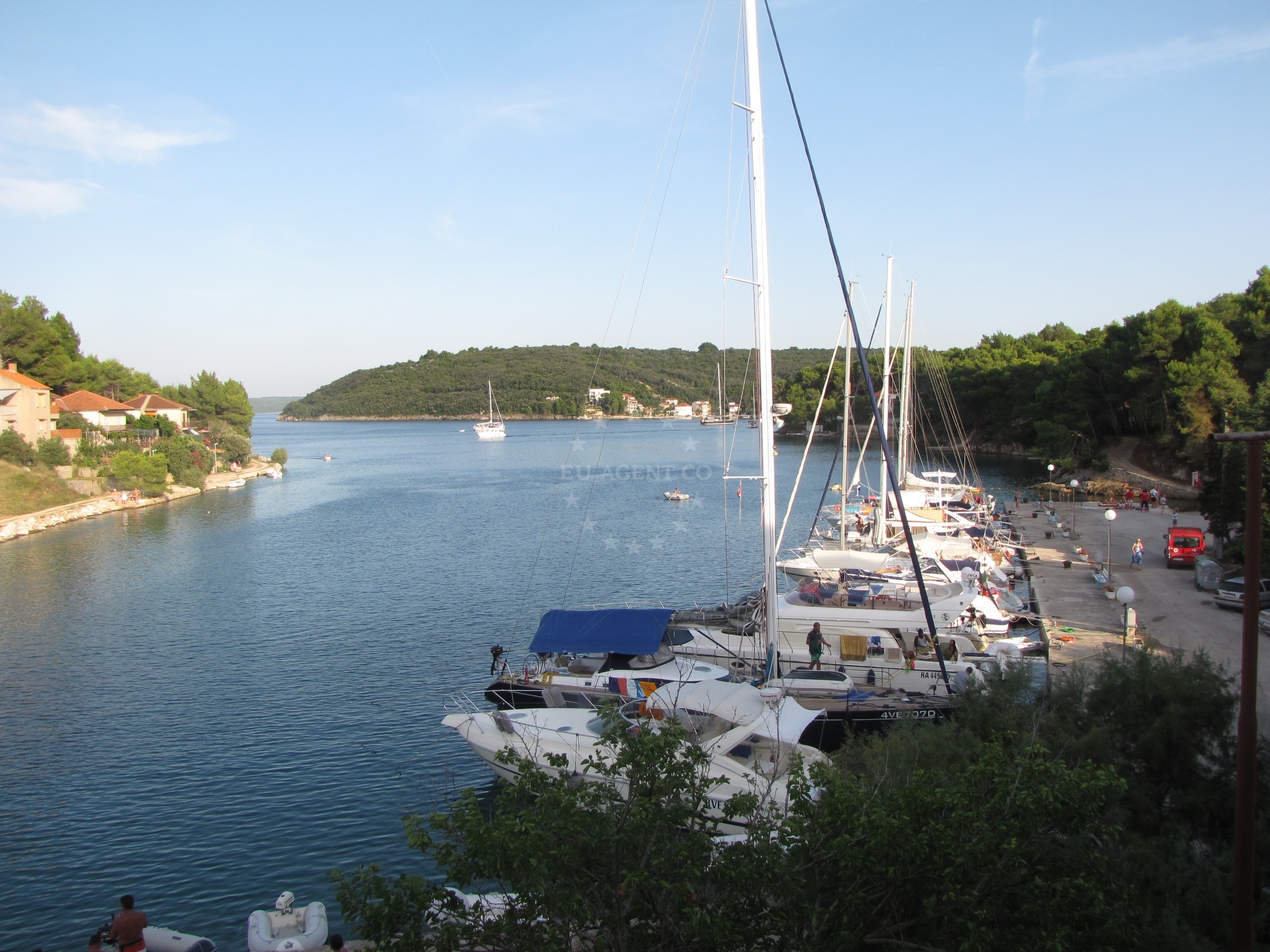 Antonio Restaurant in Brbinj, Dugi Otok overlooking the harbor with Adriatic Sea views
