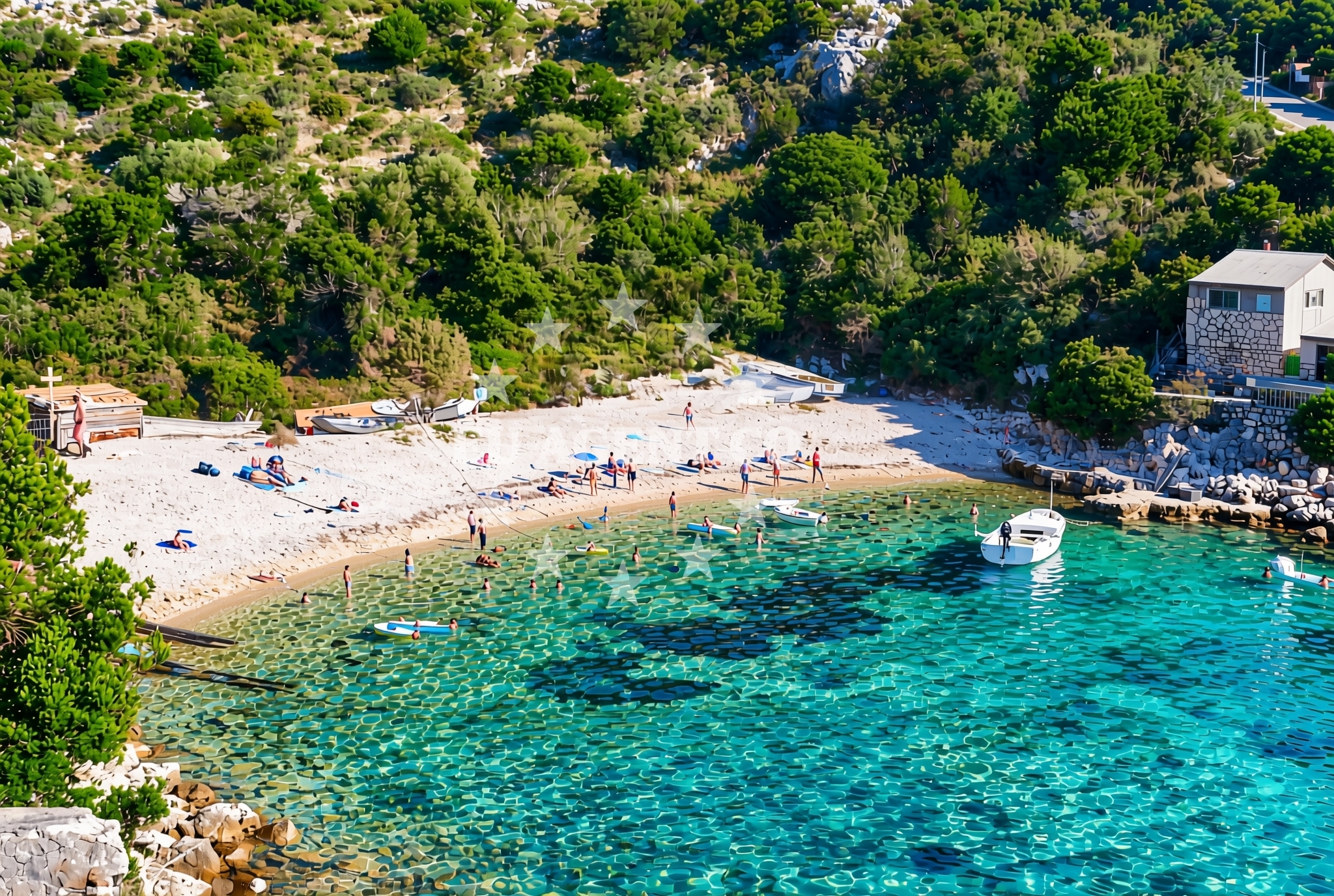Panoramic view of Dugi Otok from the restaurant