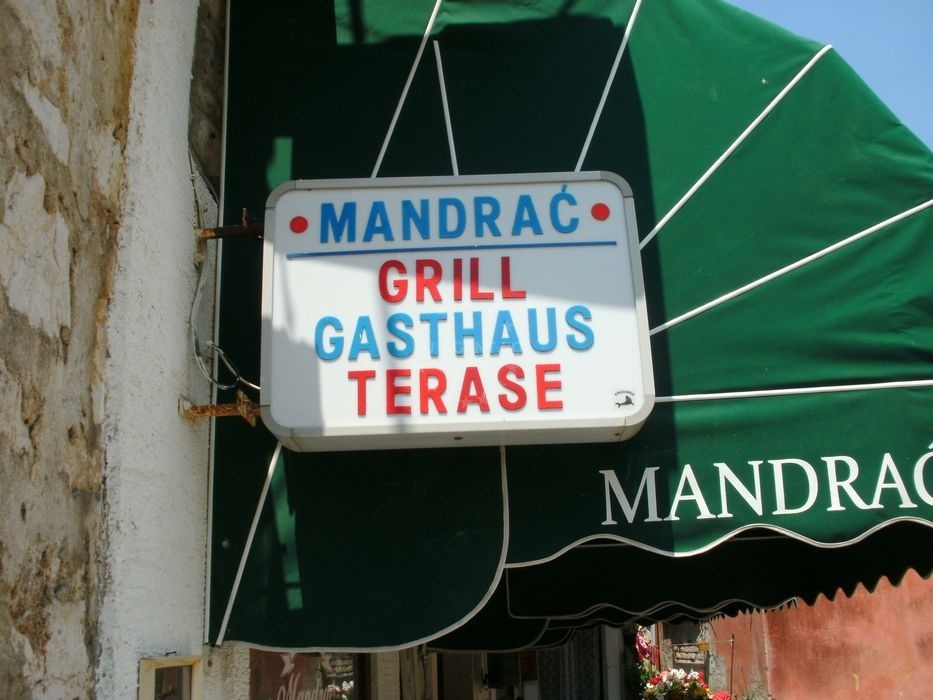 T-bone steak at Mandrac Restaurant, Iz Veli