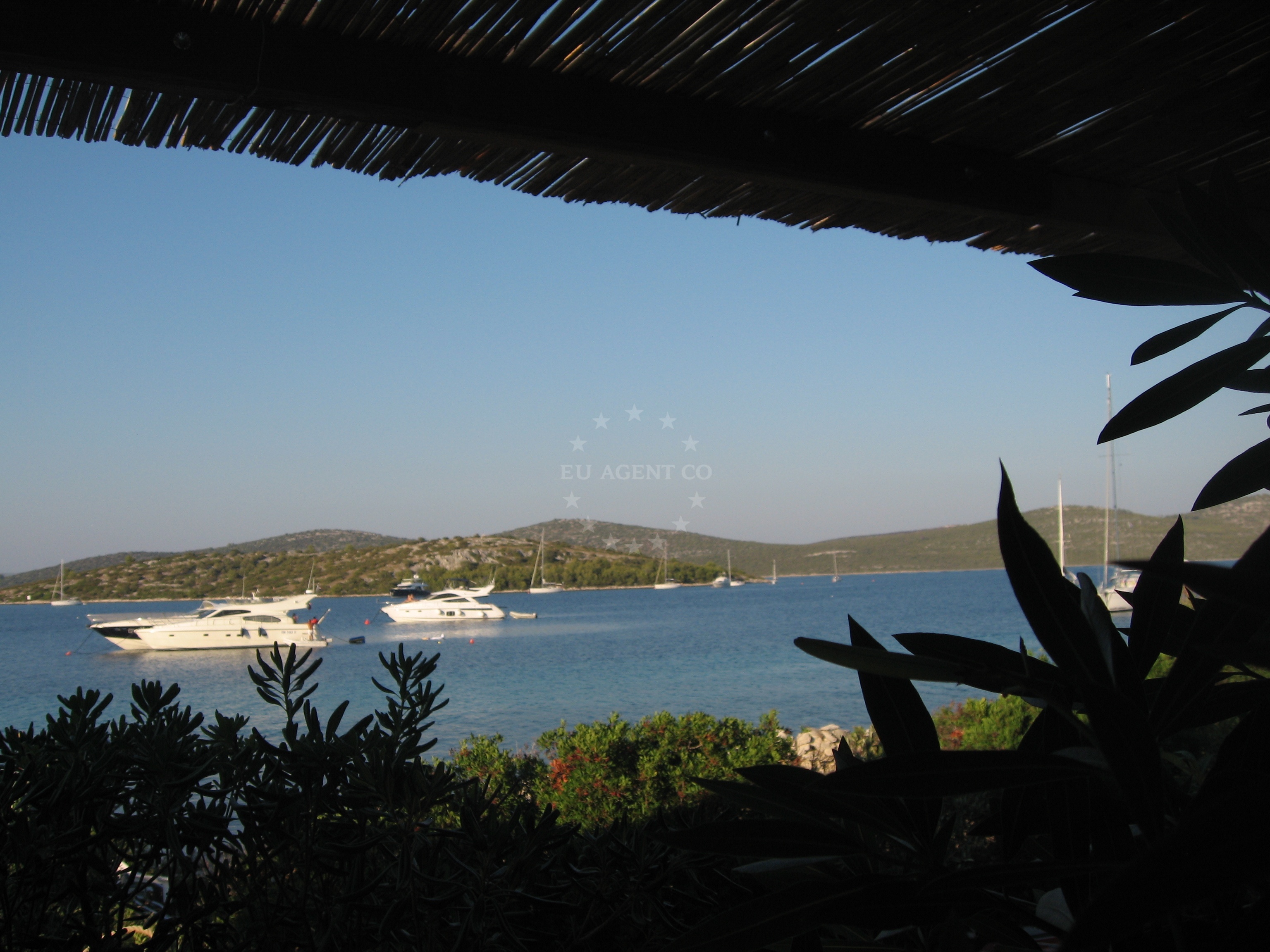 View of Kakan Island from Babalu Restaurant, North Dalmatia