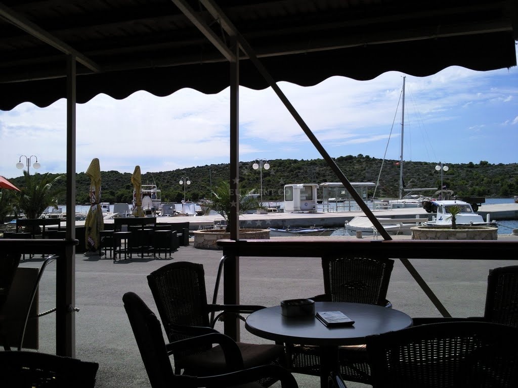 Lola Restaurant exterior on Kaprije Island, North Dalmatia, Croatia