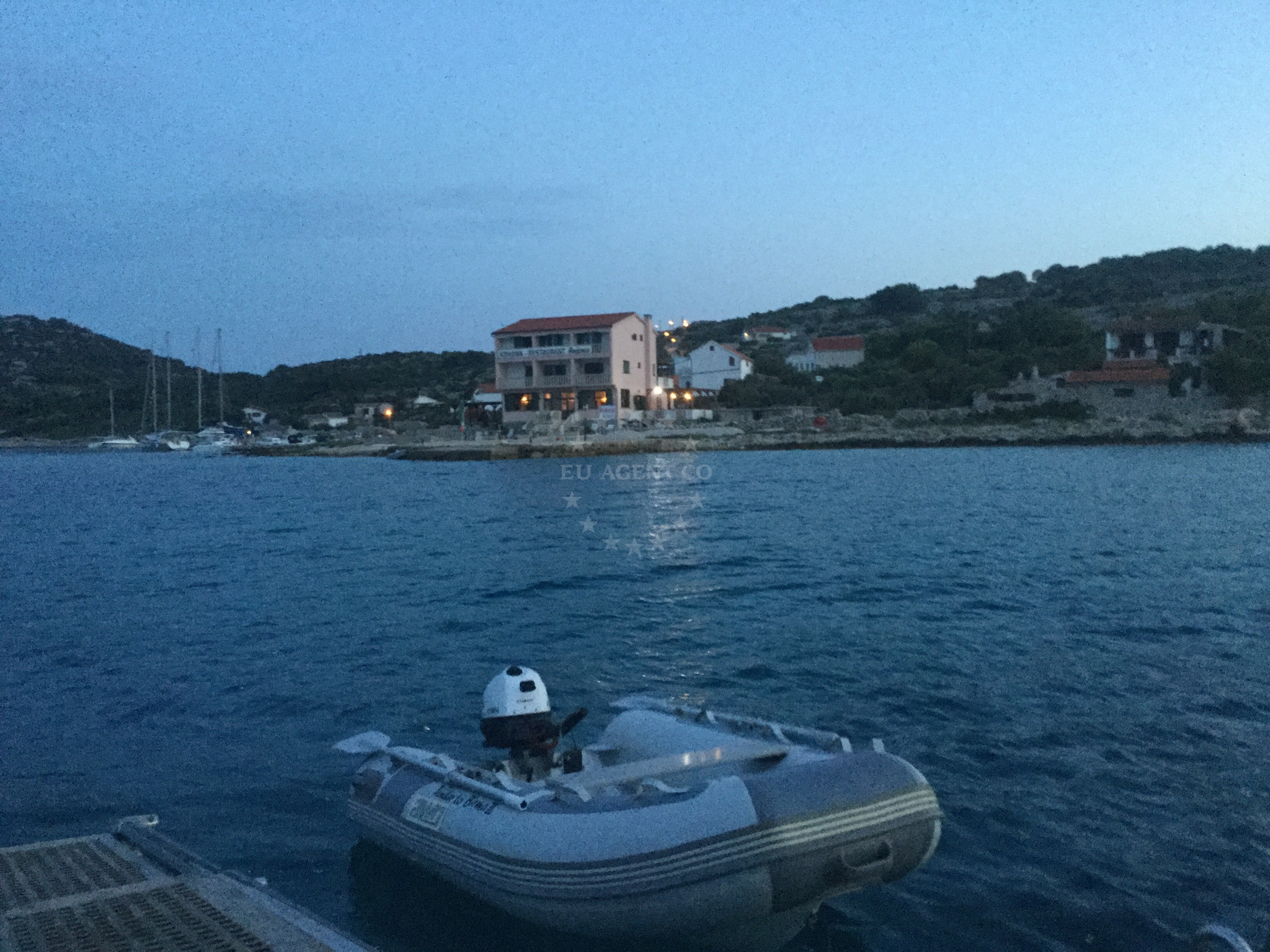 Konoba Antonio buoys near the restaurant, Kaprije Island