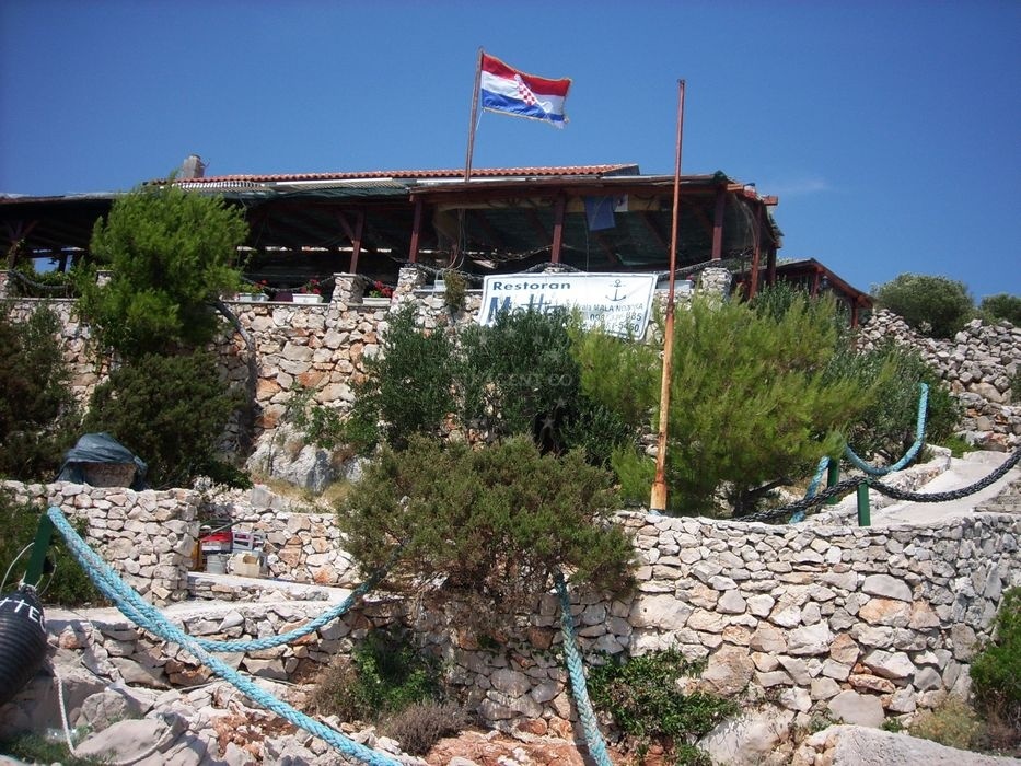 Restaurant Capri on Kaprije Island with panoramic sea view