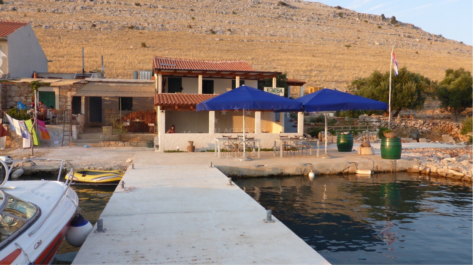 Exterior of Galerija Restaurant on Kornat Island, North Dalmatia, Croatia