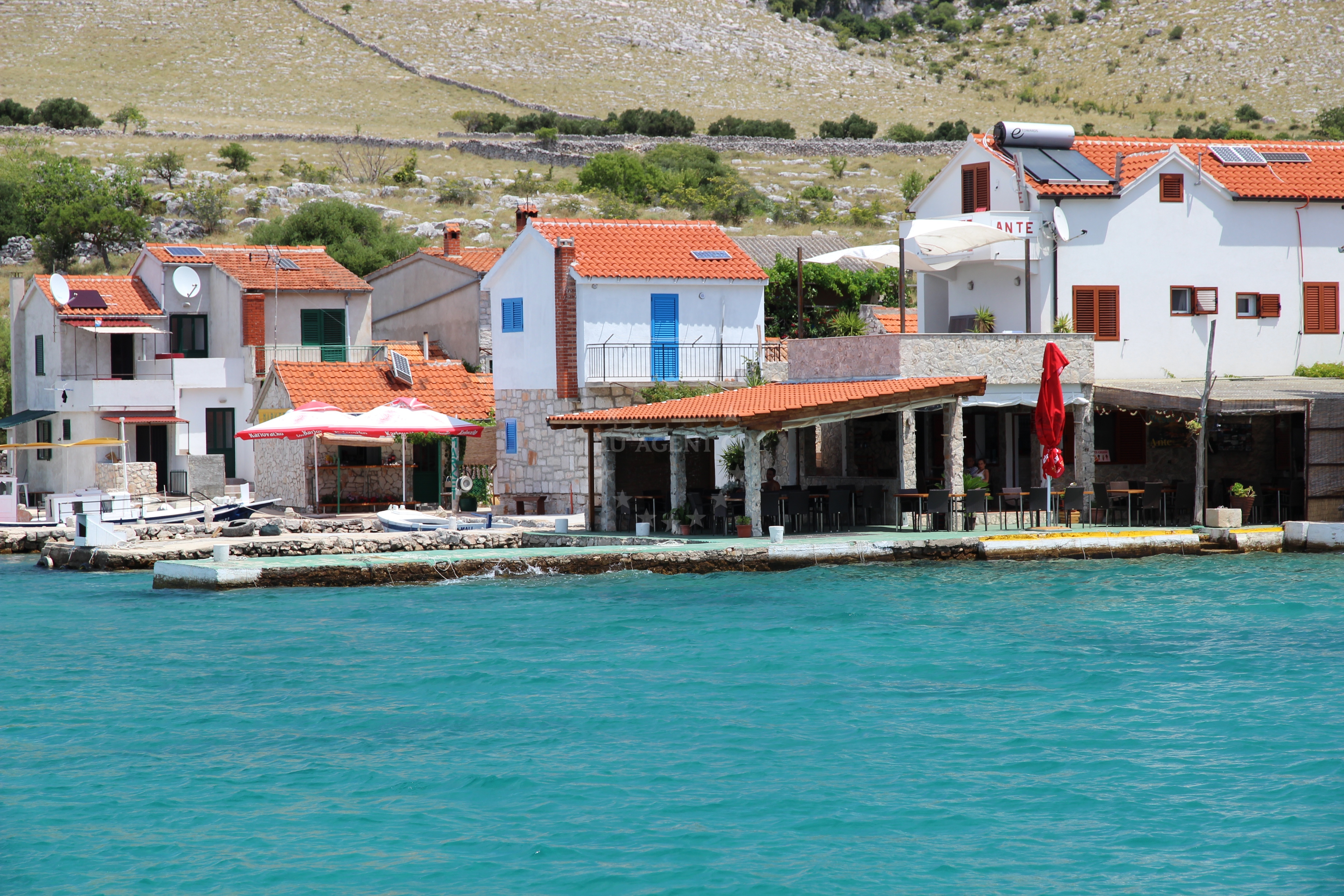 Seafront view from Konoba Ante in Vrulje, Kornat