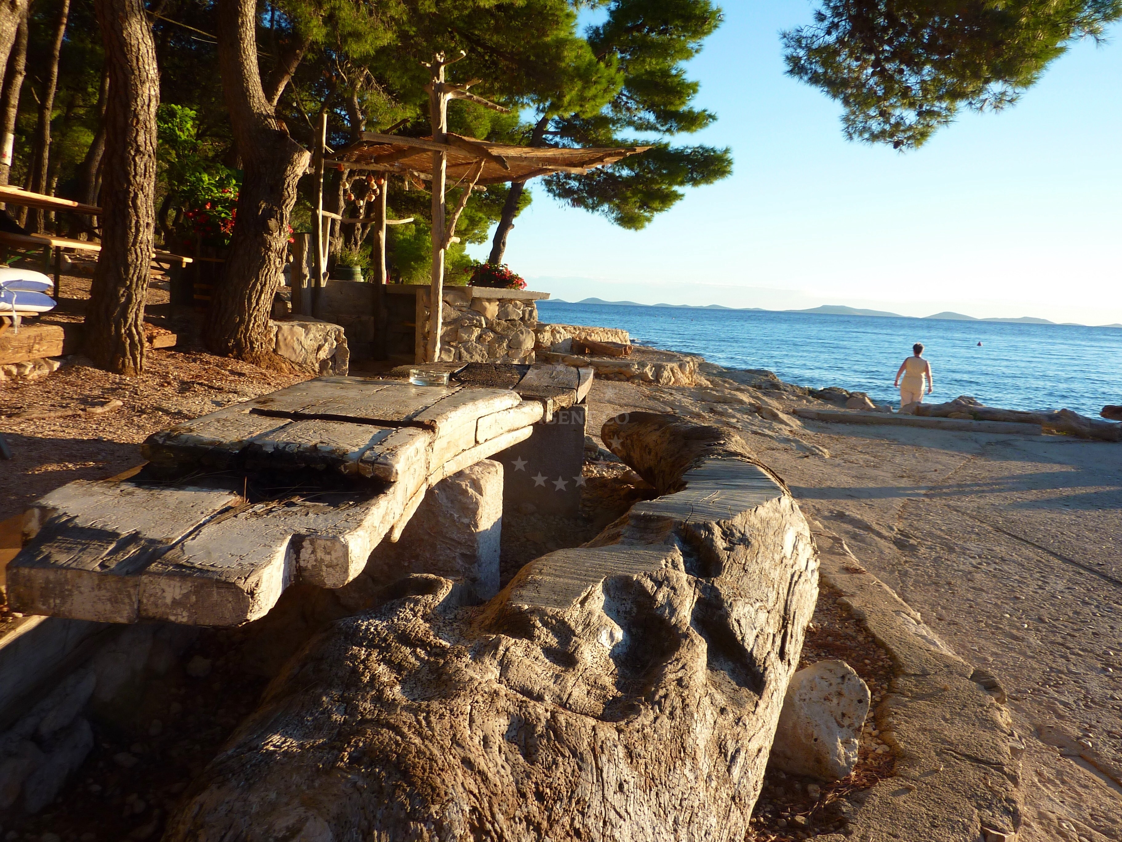 Lantana Restaurant in Murter, North Dalmatia, Croatia, overlooking the Adriatic Sea