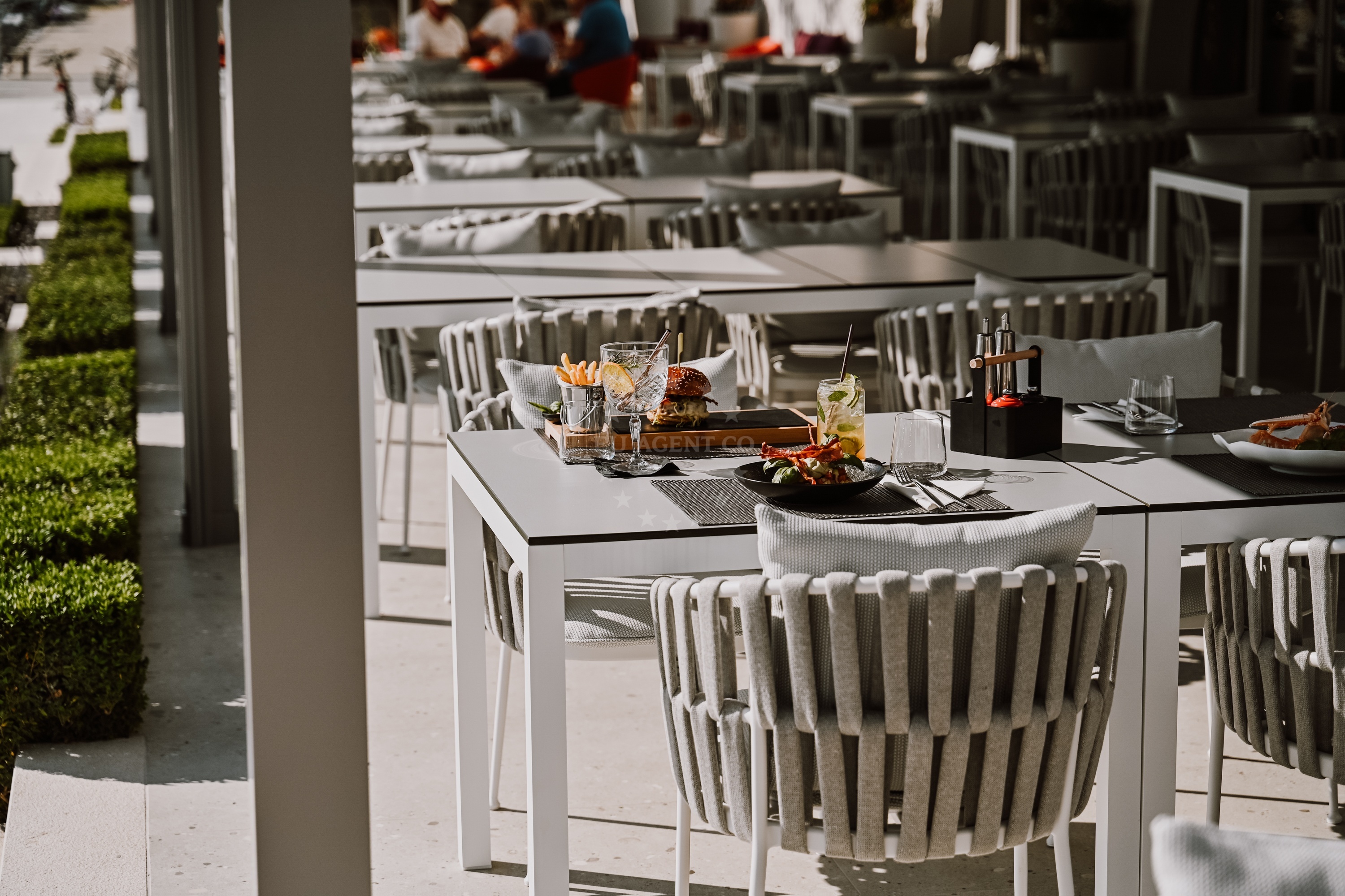Sea-view dining area at Nomad Restaurant, Murter, Croatia