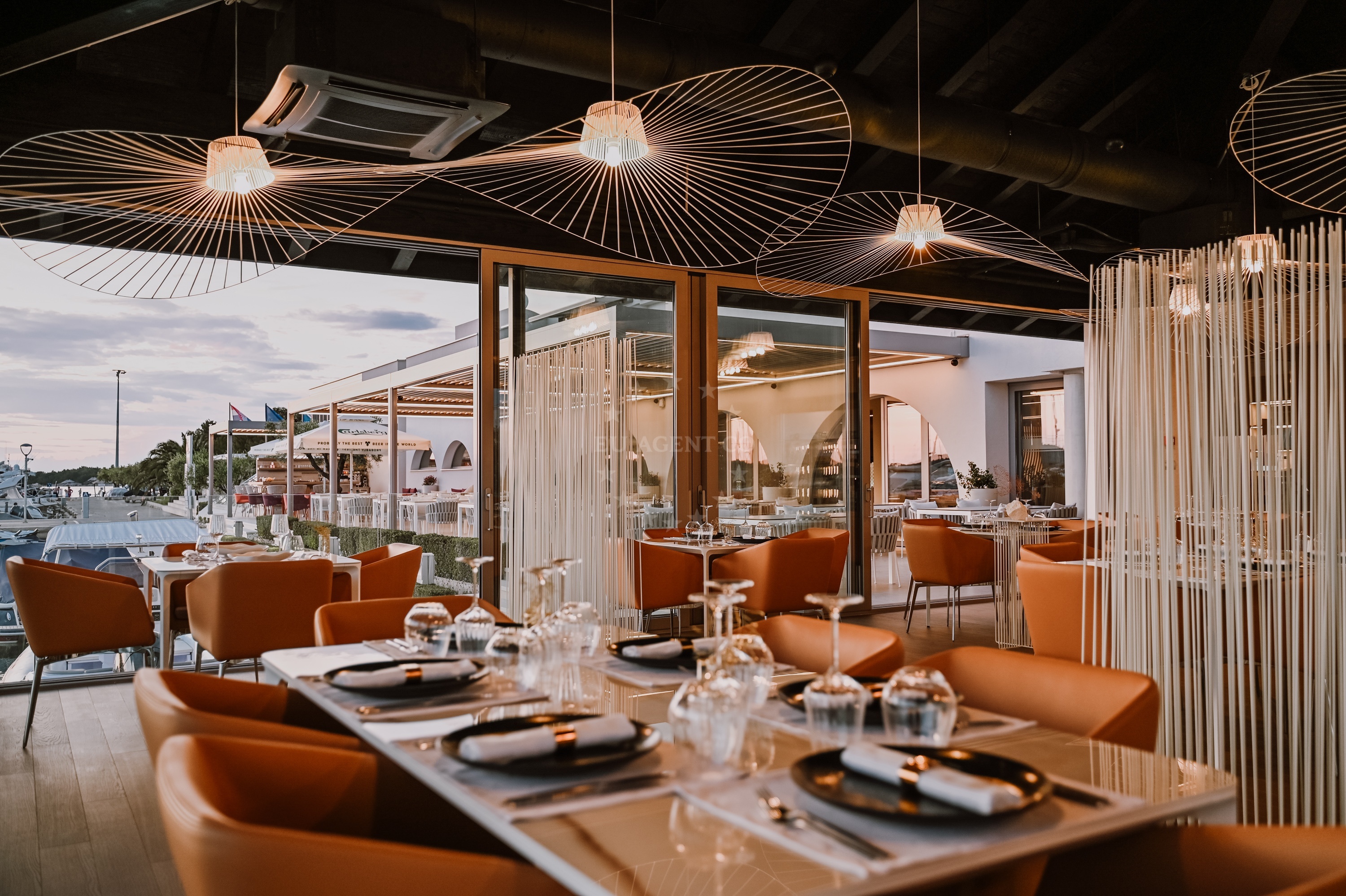 Terrace seating at Nomad Restaurant, Murter, Croatia