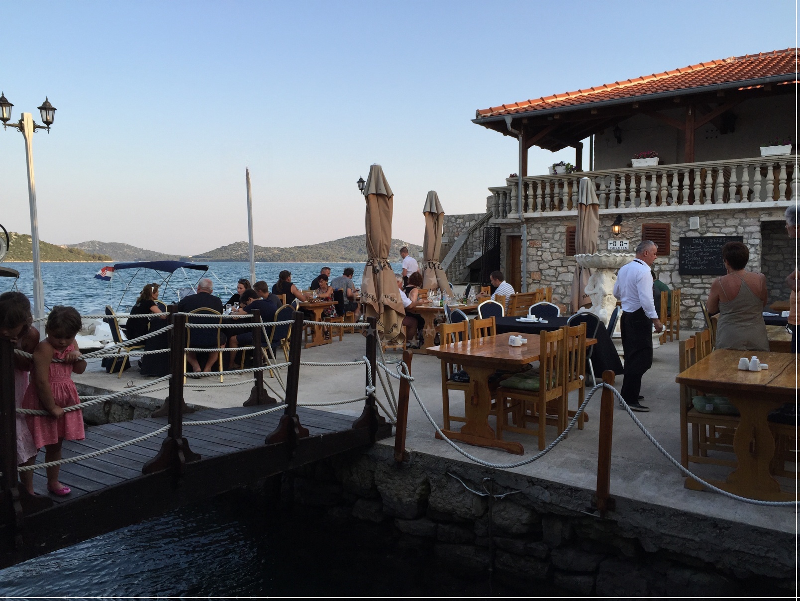 Grilled fish and seafood platter at Restaurant Trabakul, Murter