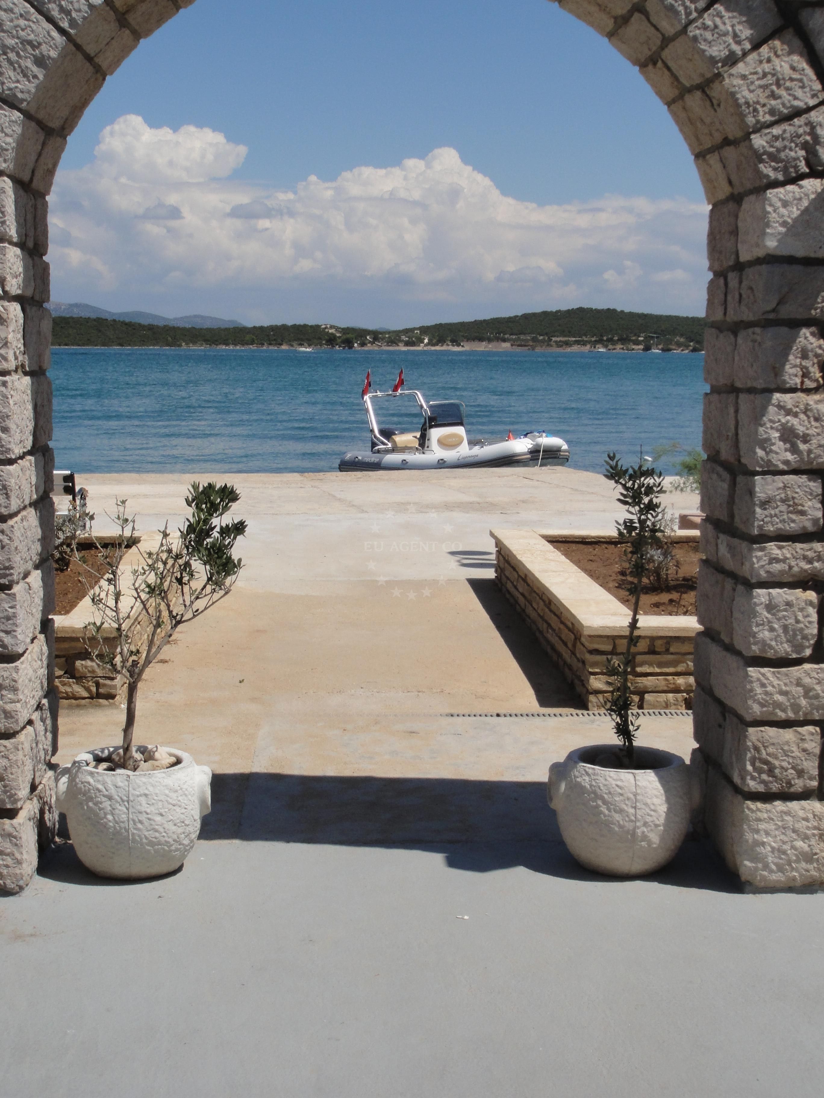 Dining at Treva Restaurant with views of Murter’s coastline, North Dalmatia