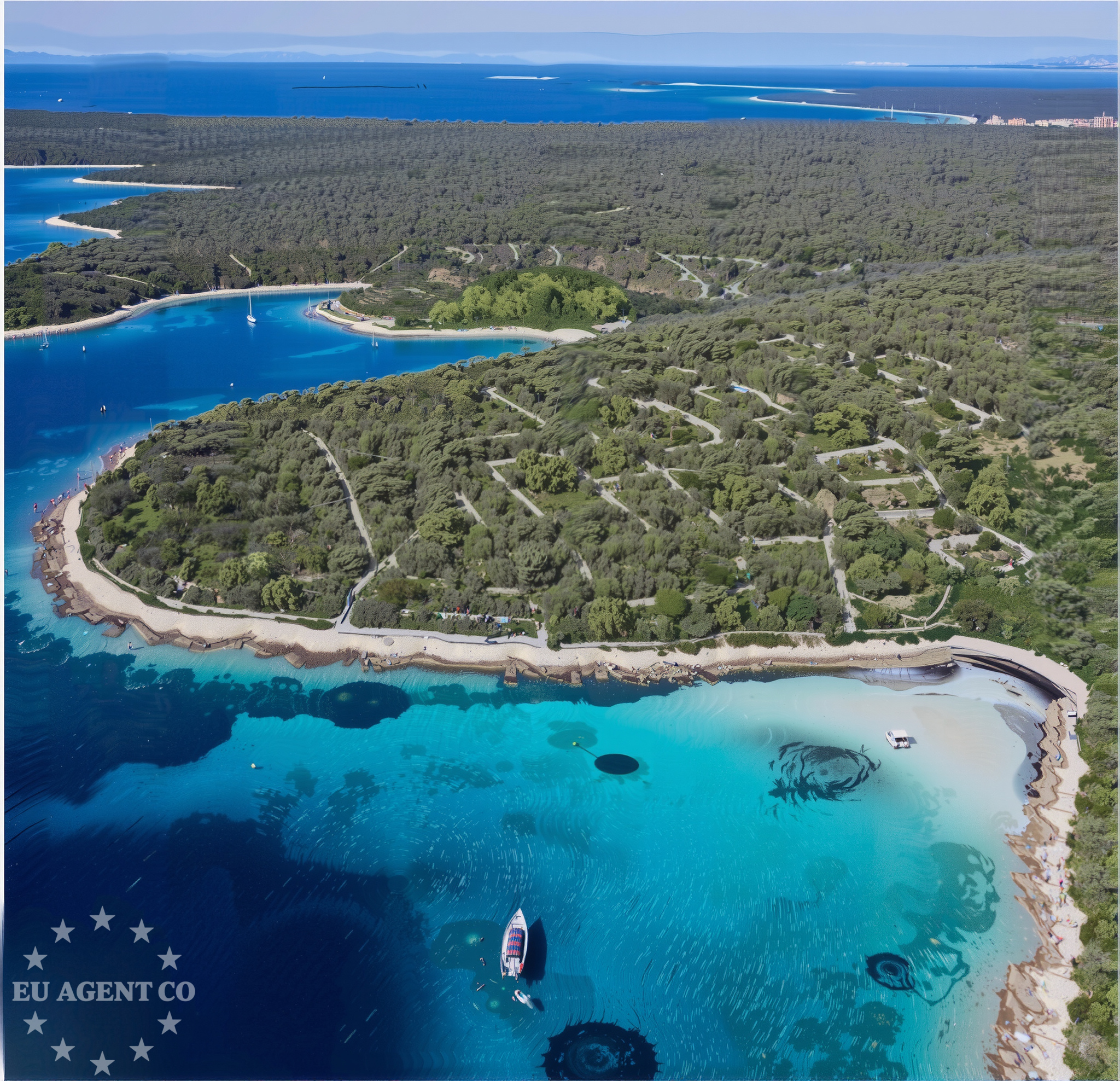 Coastal restaurant in Olib, North Dalmatia, overlooking the sea