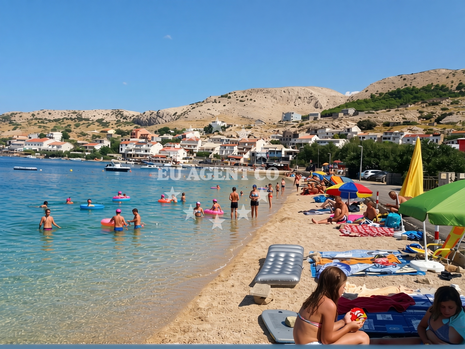 Panoramic view of Pag Island from Metajna Restaurant