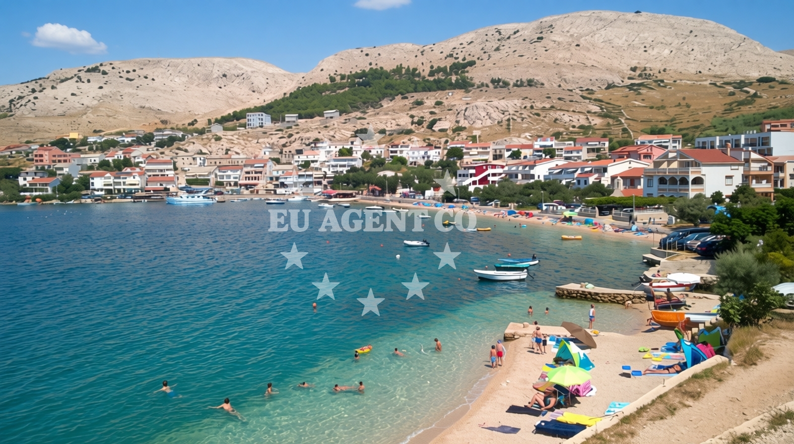 Nearby Metajna Beach with crystal-clear waters