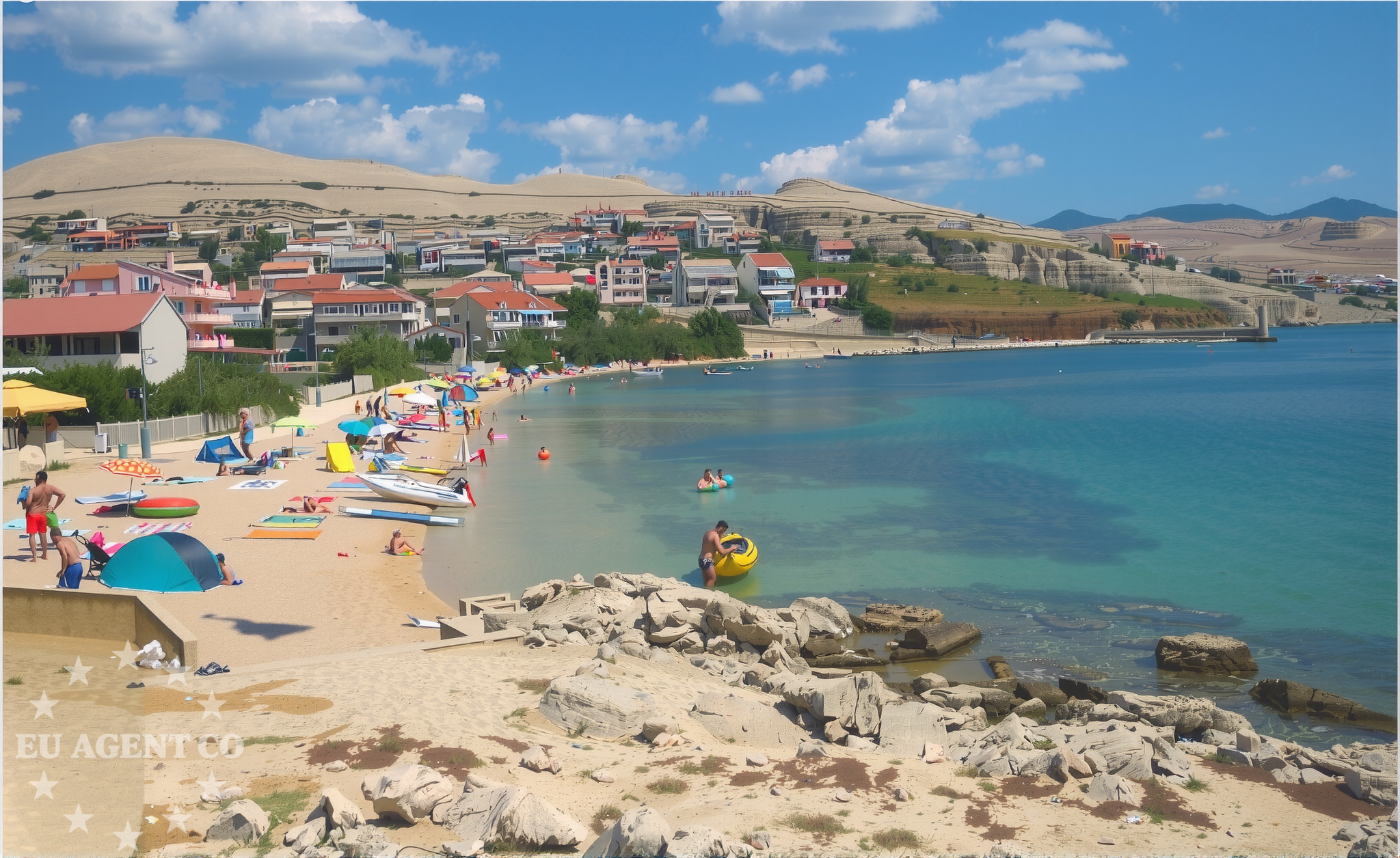 Coastal restaurant in Zubovici, Pag with views of the jetties and Adriatic Sea
