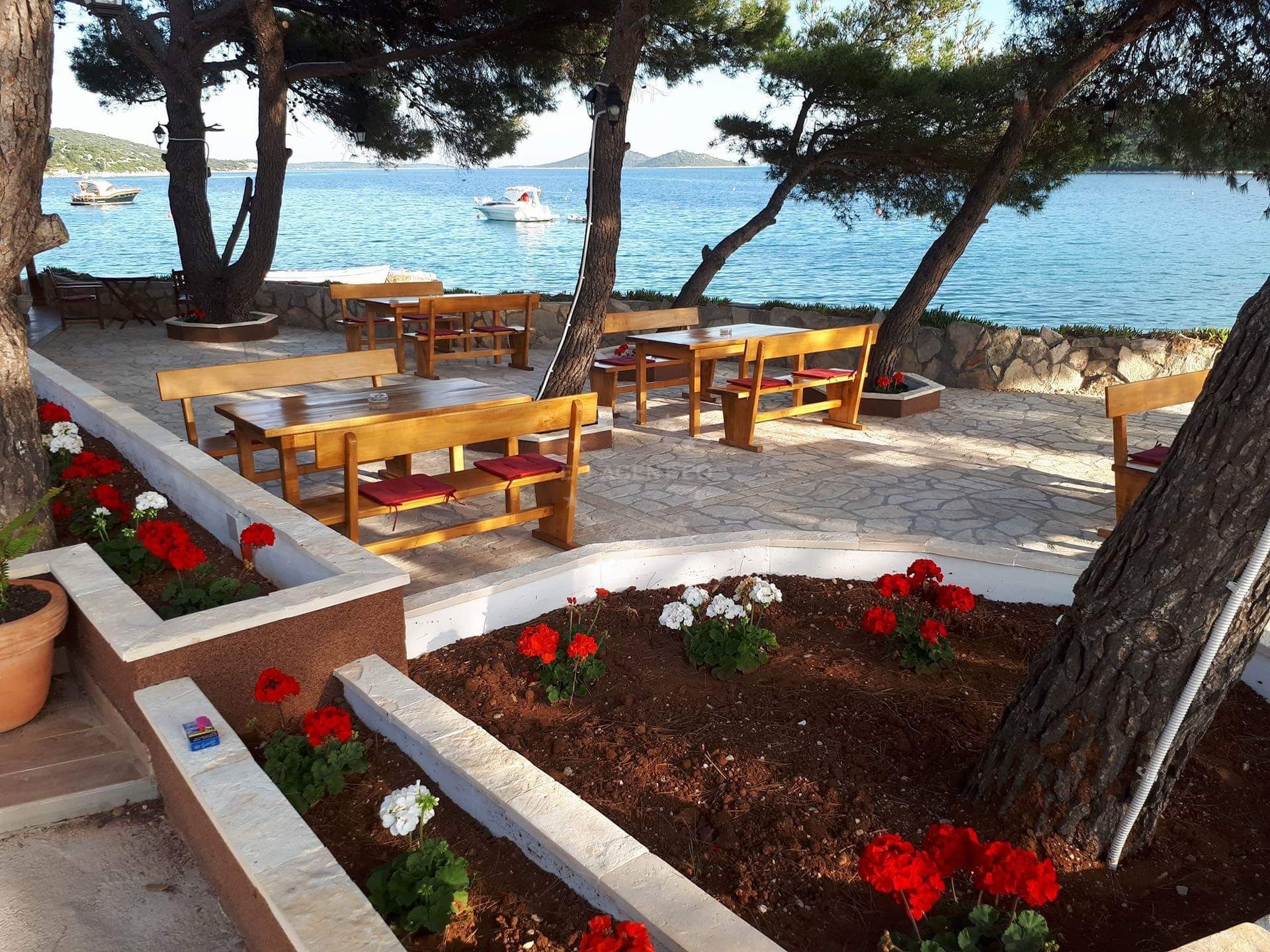Coastal view near Konoba Gajeta restaurant in pasman, Croatia
