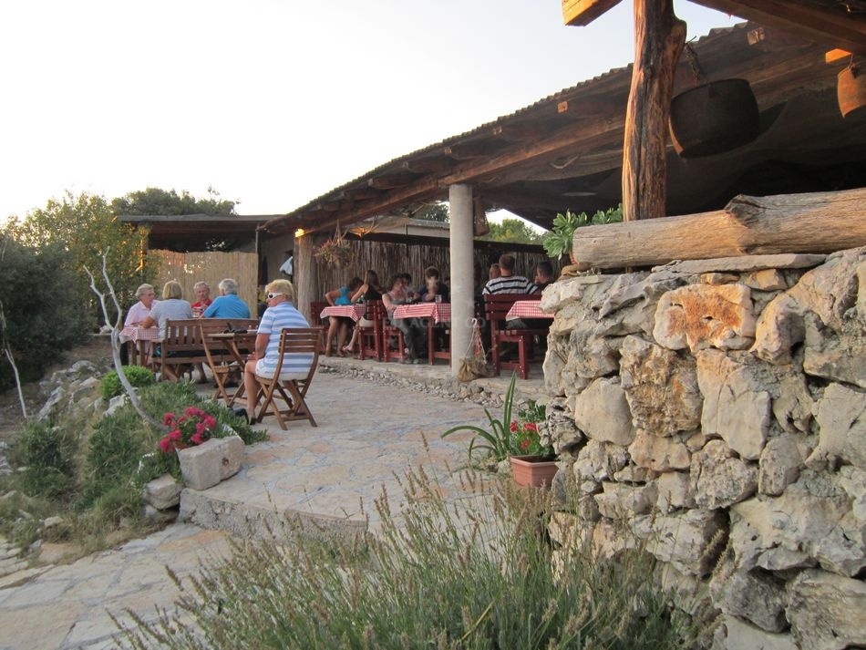 Konoba Runjka restaurant in Soline Bay, Pasman, Croatia