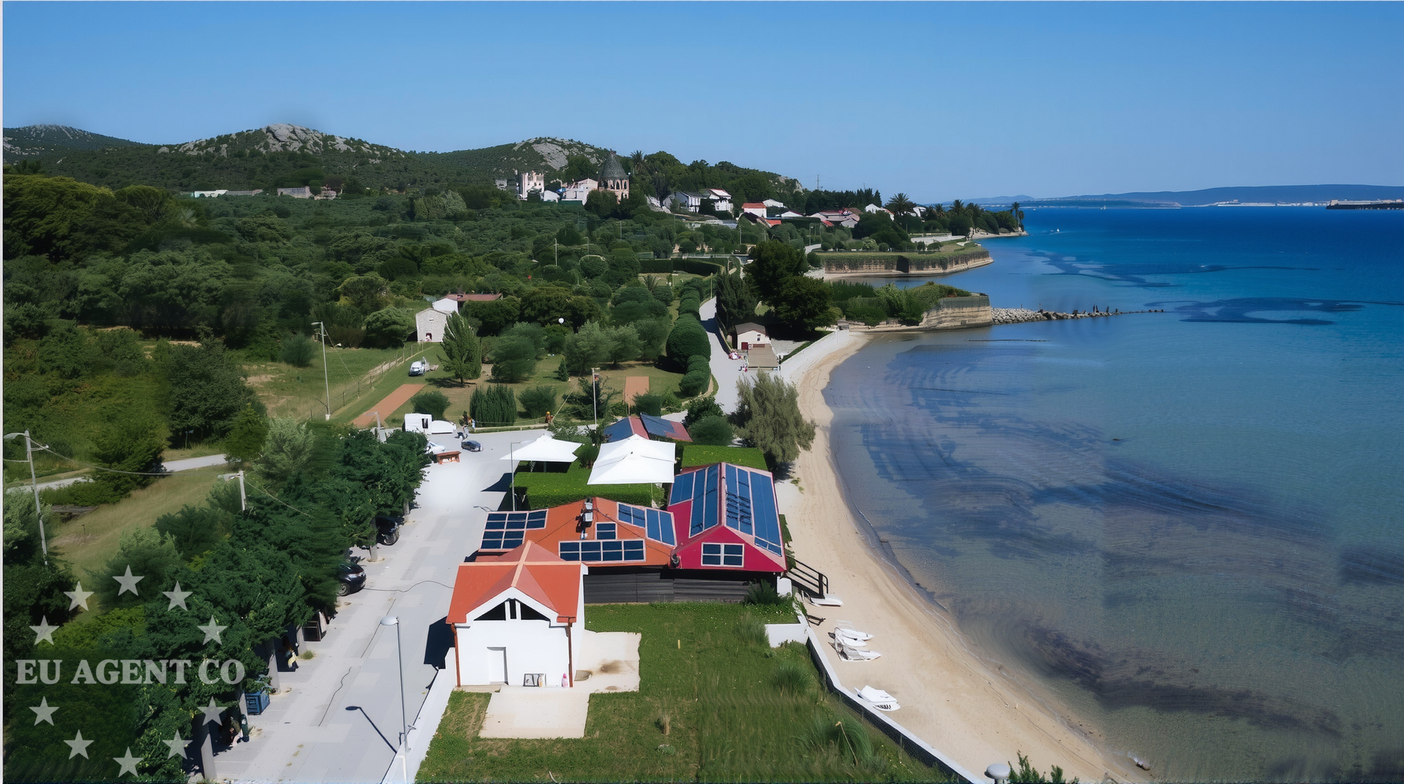 Restaurant in Pasman, North Dalmatia, overlooking the Adriatic Sea