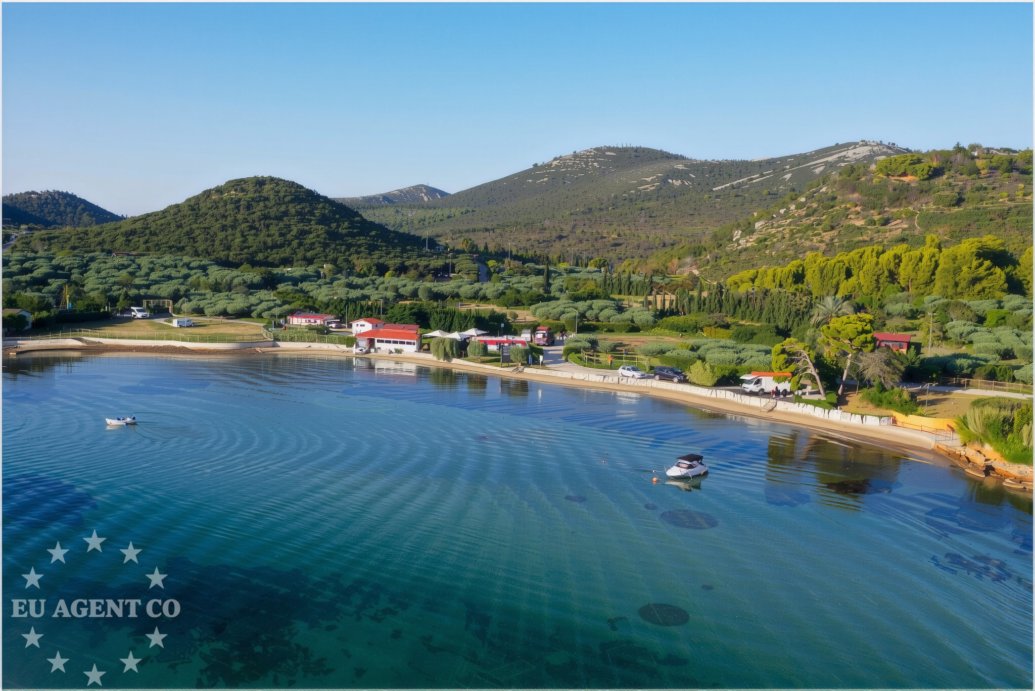 Coastal view of Pasman, North Dalmatia, with nearby buoy fields and anchorages