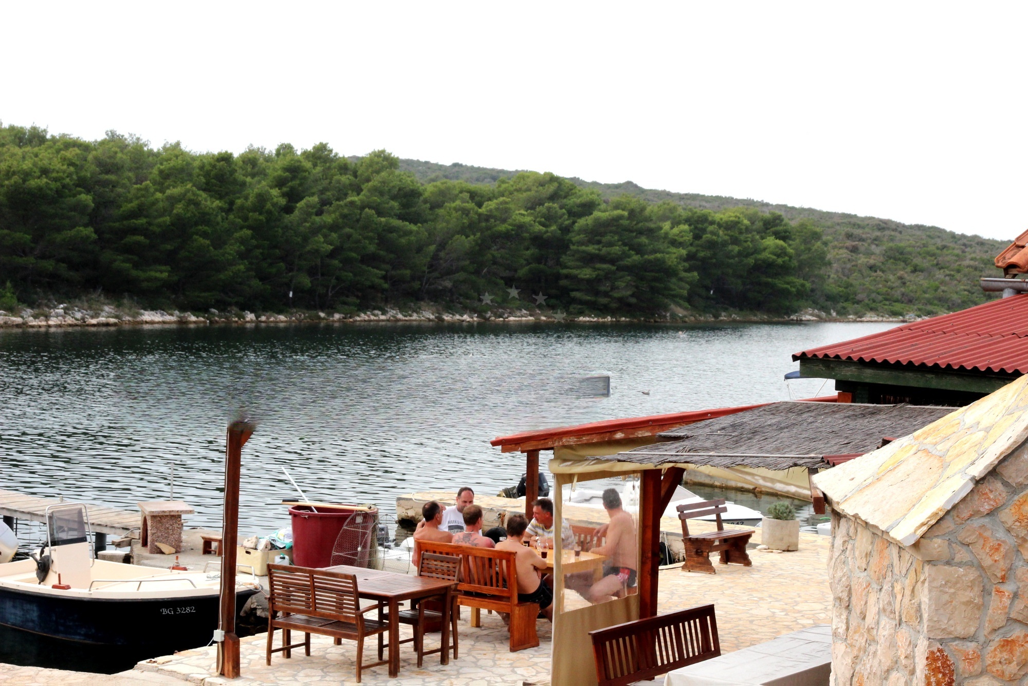 Outdoor seating at Pavin Dvor, North Dalmatia