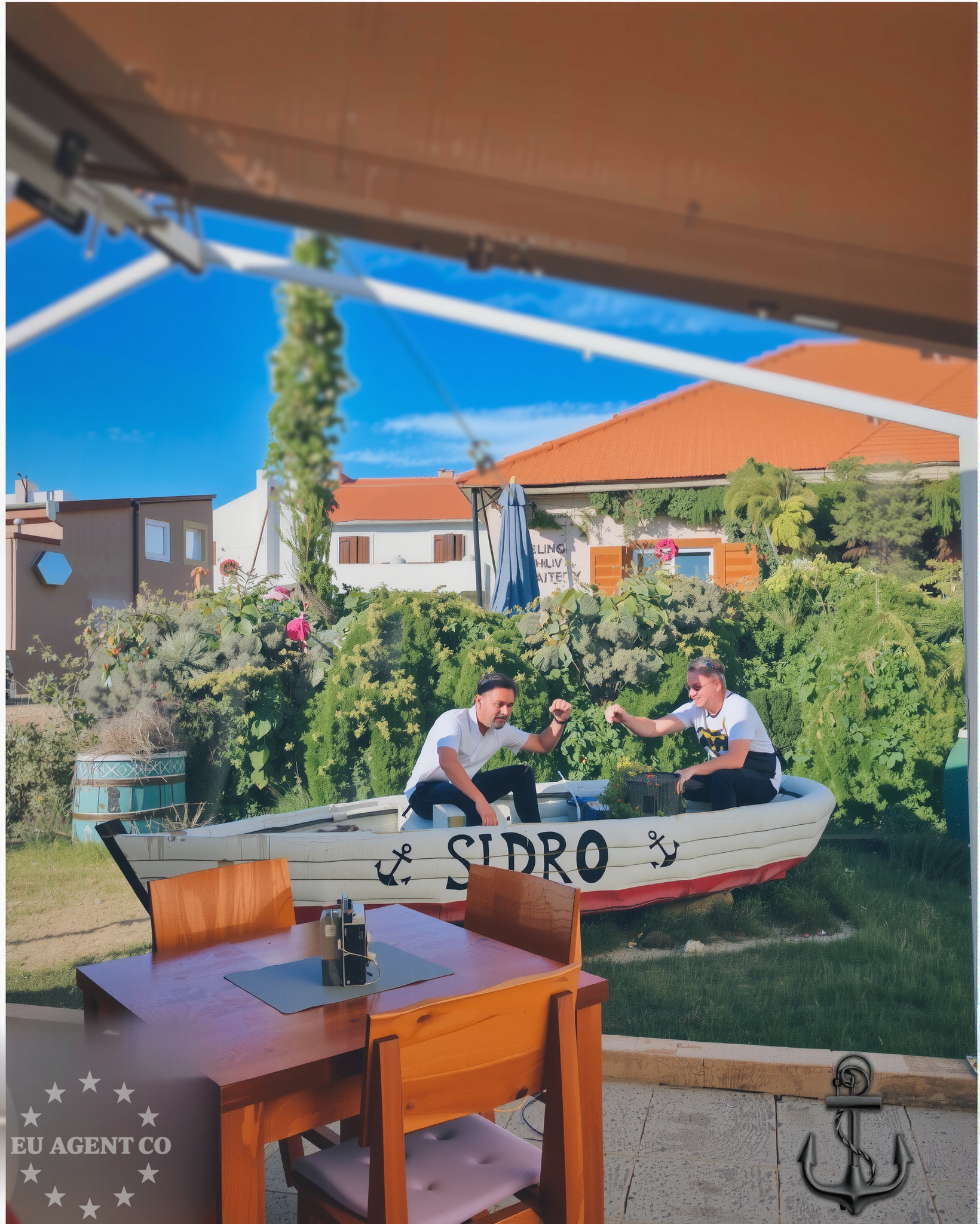 Dining area with views of the Adriatic coastline
