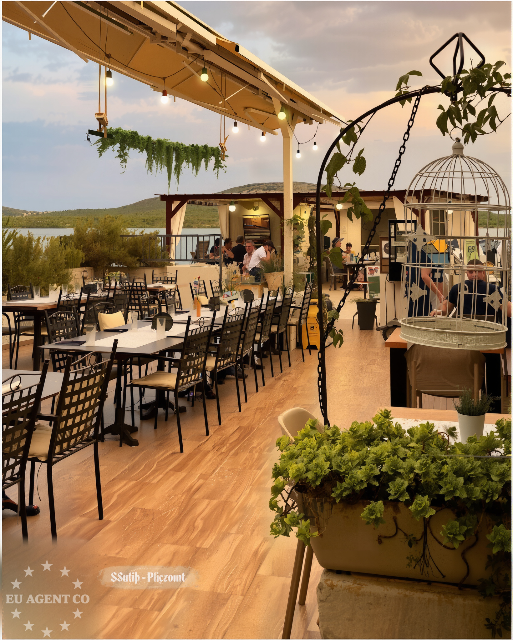 Restaurant in Pirovac, North Dalmatia, overlooking the Adriatic Sea
